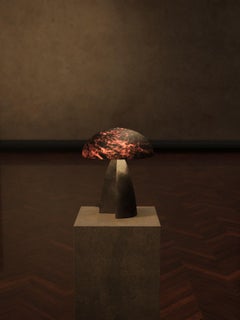 Neutrino Matte Leopard And Basalt Table Lamp by Studio Brocky