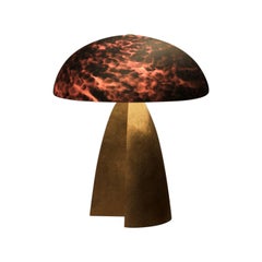 Neutrino Matte Leopard And Bronze Table Lamp by Studio Brocky