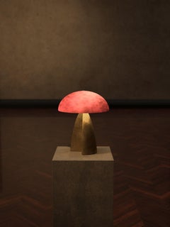 Neutrino Red Leopard And Bronze Table Lamp by Studio Brocky