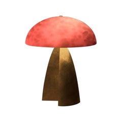 Neutrino Red Leopard And Bronze Table Lamp by Studio Brocky