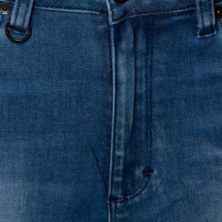 Neuw Blue Denim High Waist Skinny Distressed Marilyn Jeans M For Sale 2