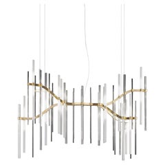 Neva 24 Iron & Glass Chandelier