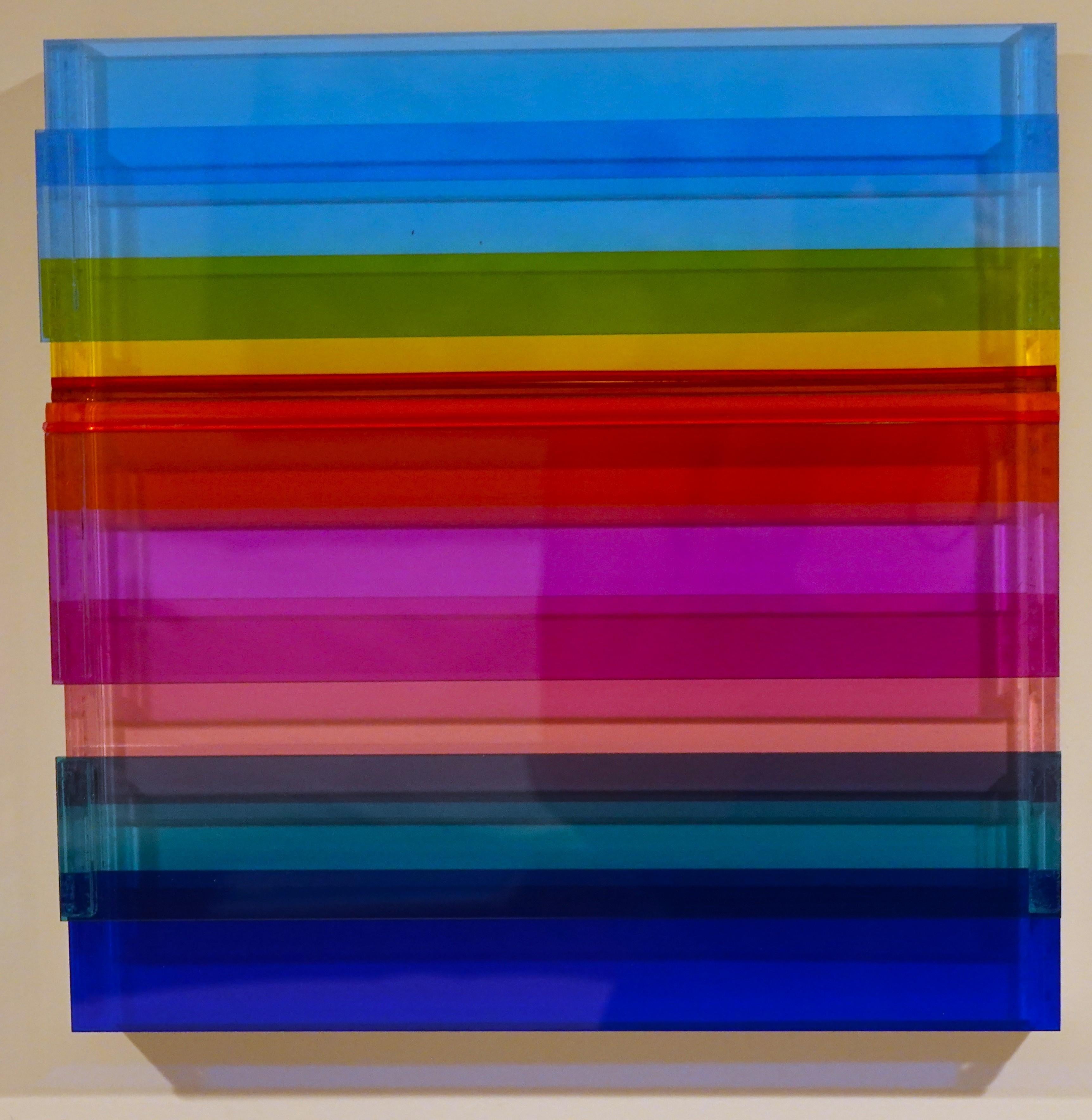 Cielos Azules, Plexiglás, Escultura de Pared, Azules, Colorido, Dimensional, Único