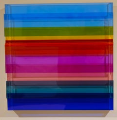 Cielos Azules, Plexiglás, Escultura de Pared, Azules, Colorido, Dimensional, Único