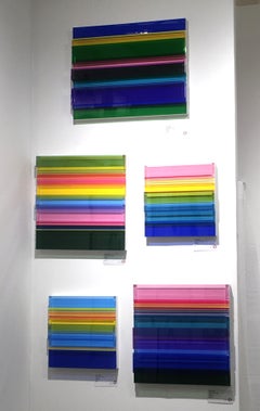 Chromatic Joy, Plexiglass, Wall Sculpture, Colorful, Dimensional, Joyful