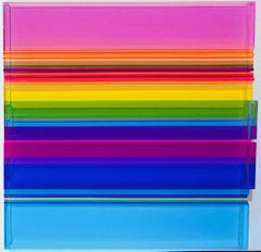 Chromatic Joy, Plexiglass, Wall Sculpture, Colorful, Dimensional, Joyful