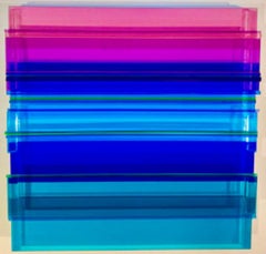 Marsh Sunset, Plexiglass Wall Sculpture, Colorful, Dimensional