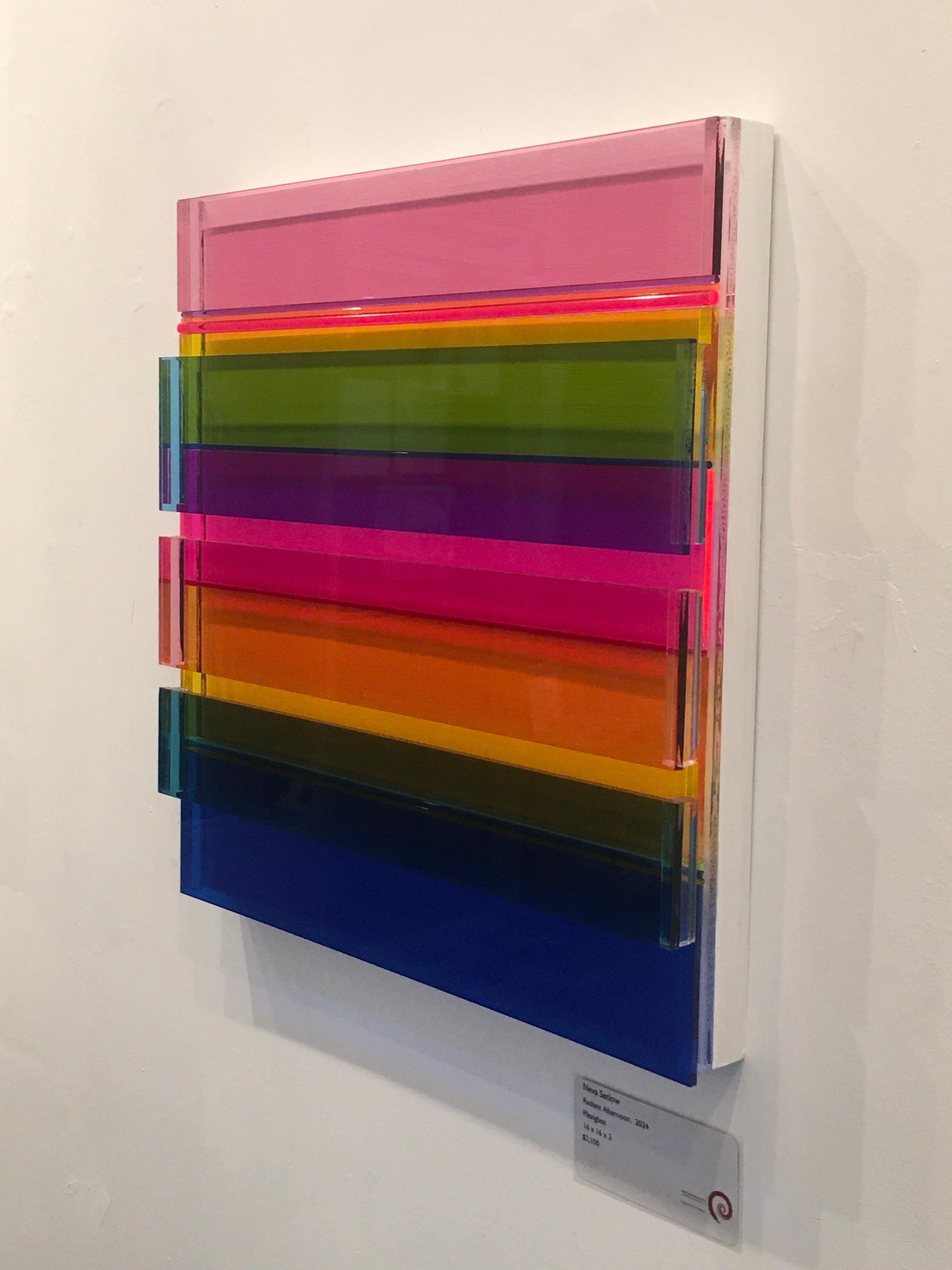 Radiant Afternoon, Plexiglass, Wall Sculpture, Colorful, Dimensional, Unique For Sale 1