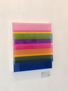 Radiant Afternoon, Plexiglass, Wall Sculpture, Colorful, Dimensional, Unique