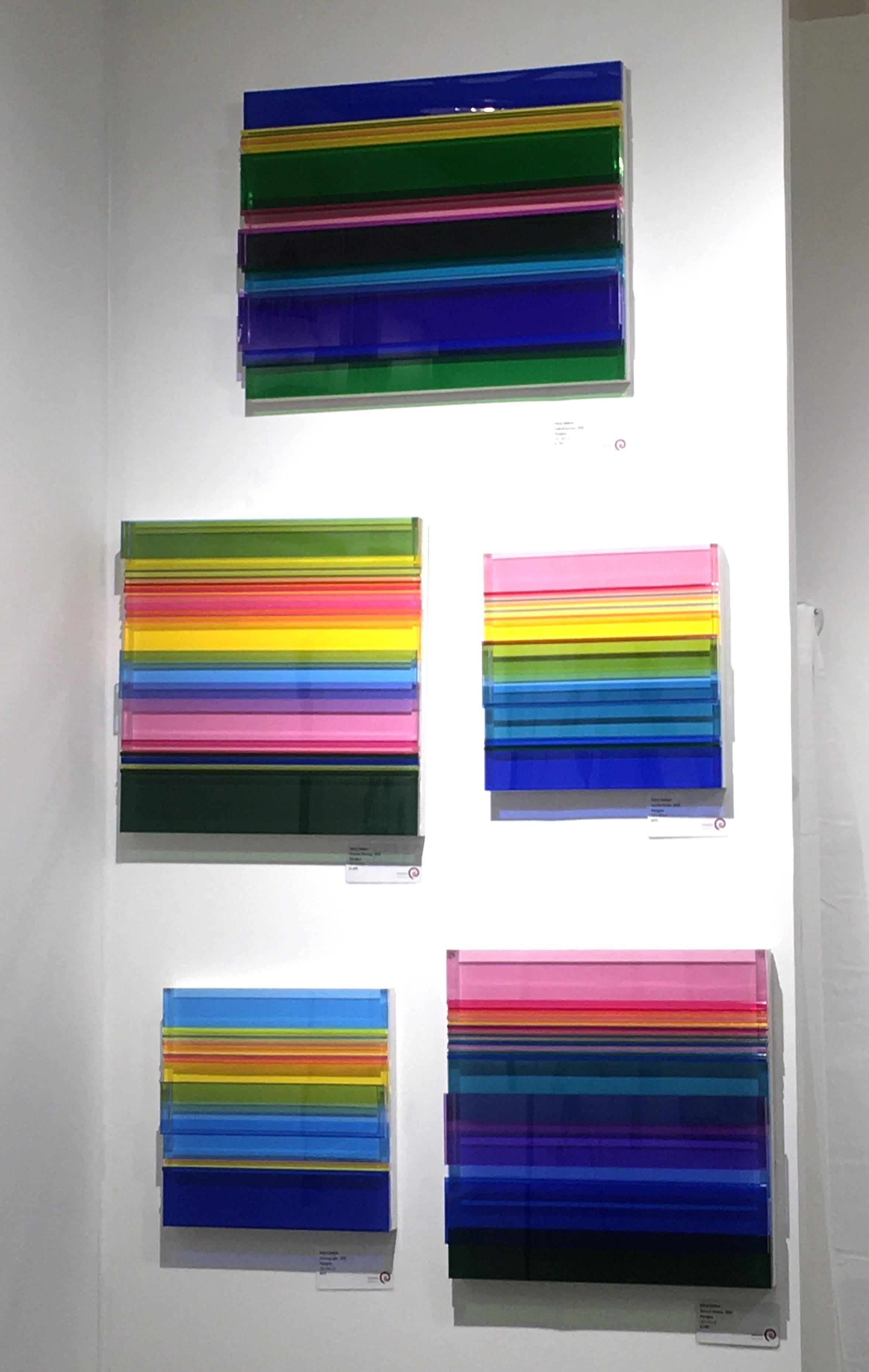 Roses By The Sea, Plexiglass, Wall Sculpture, Colorful, Dimensional, Unique For Sale 3