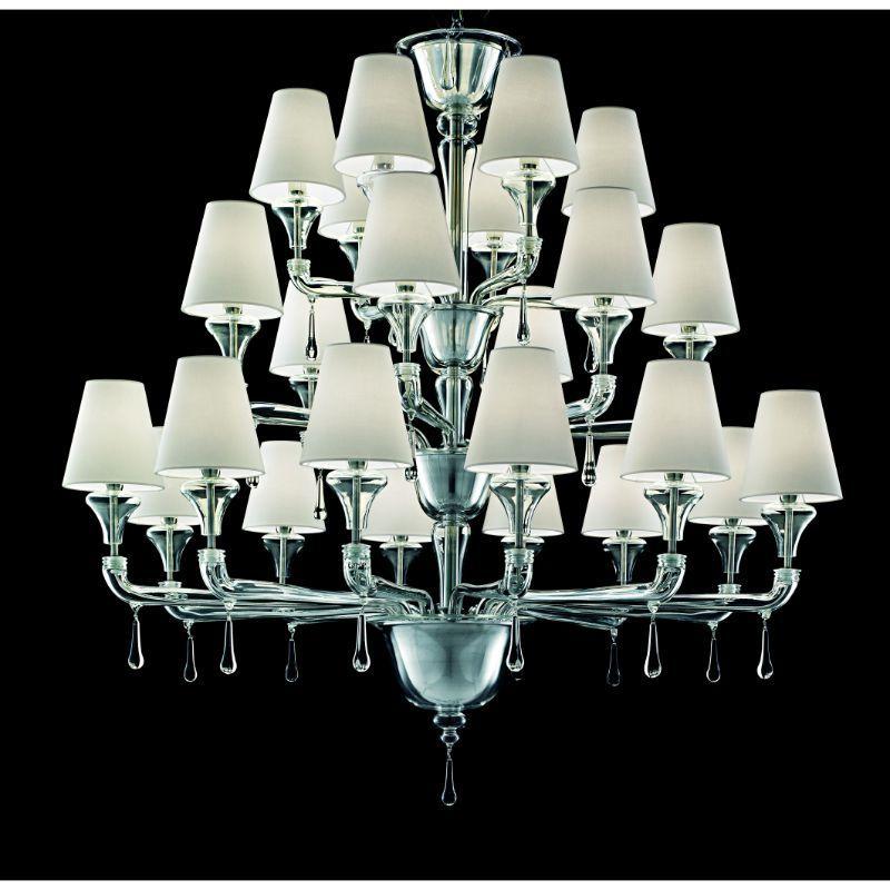 Italian Nevada 5549 Chandelier, 13 Bulbs, Indigo Venetian Crystal For Sale