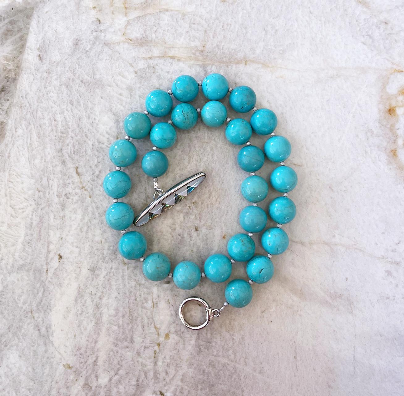 beaded turquoise necklace