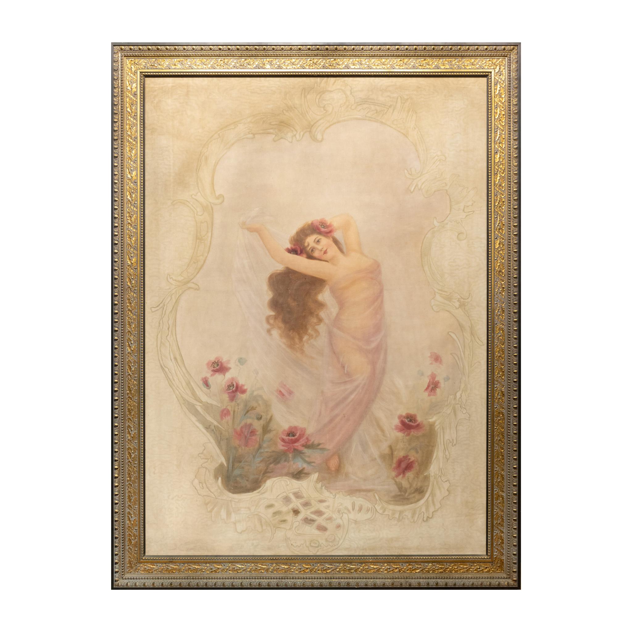 Hand-Painted Nevada Saloon Painting For Sale