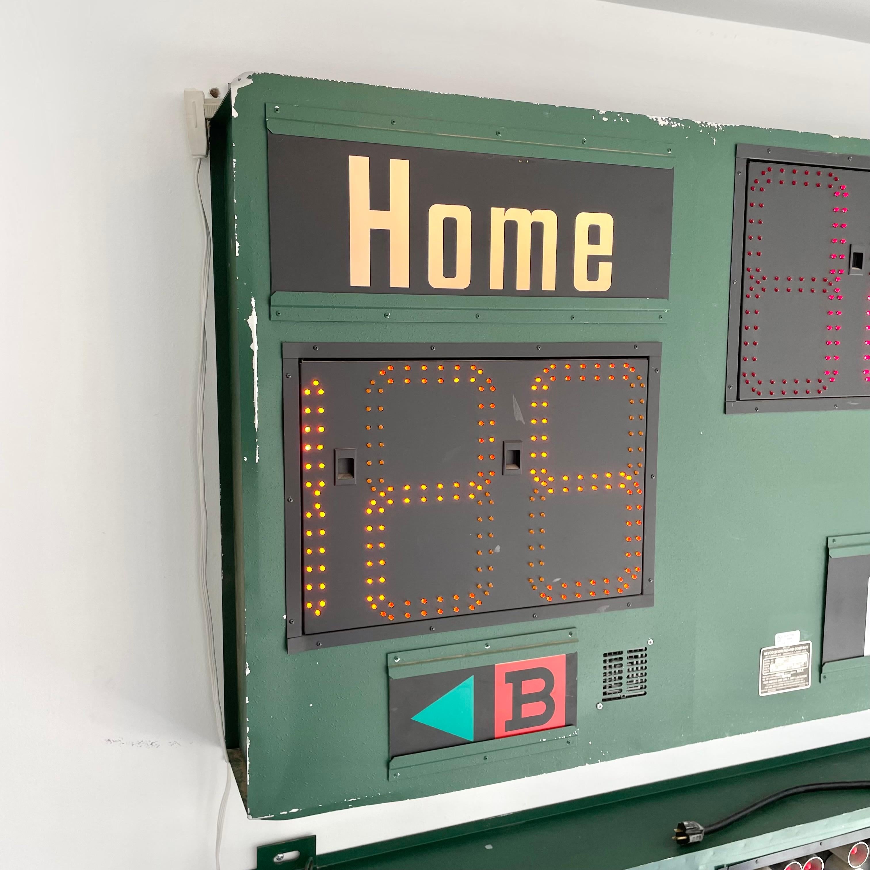 Nevco LED Basketball Scoreboard, 2000s USA In Good Condition For Sale In Los Angeles, CA