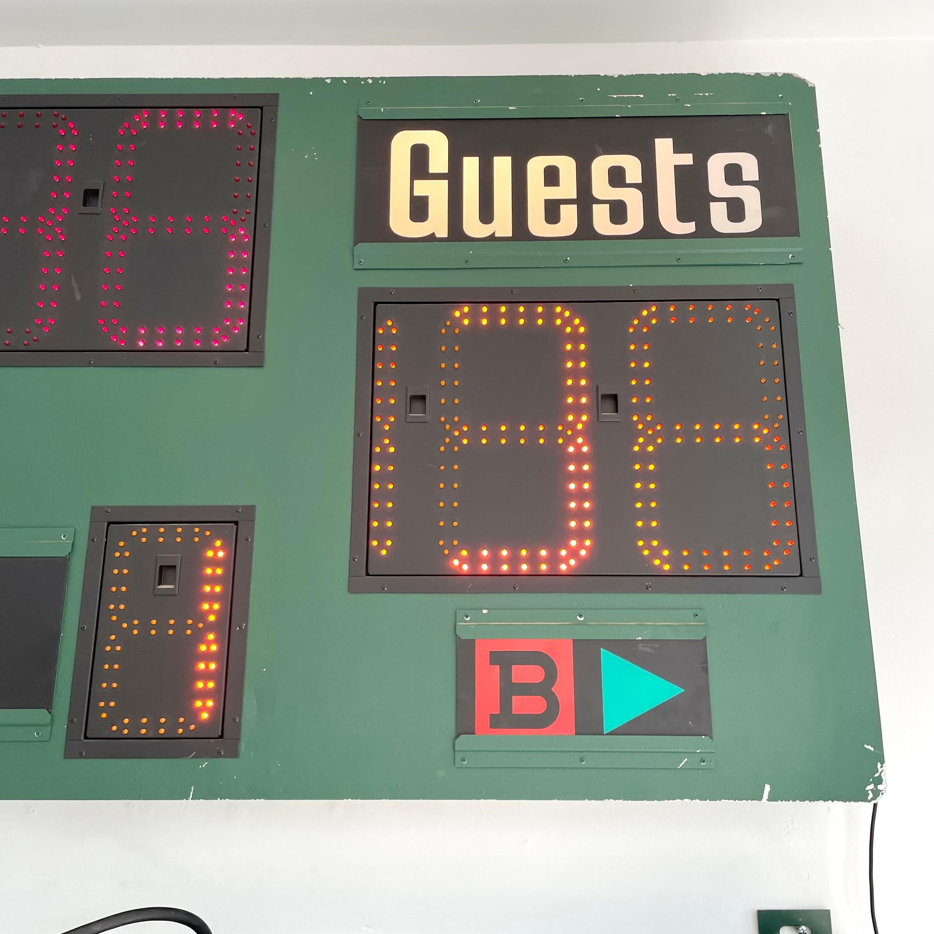 Aluminum Nevco LED Basketball Scoreboard, 2000s USA For Sale