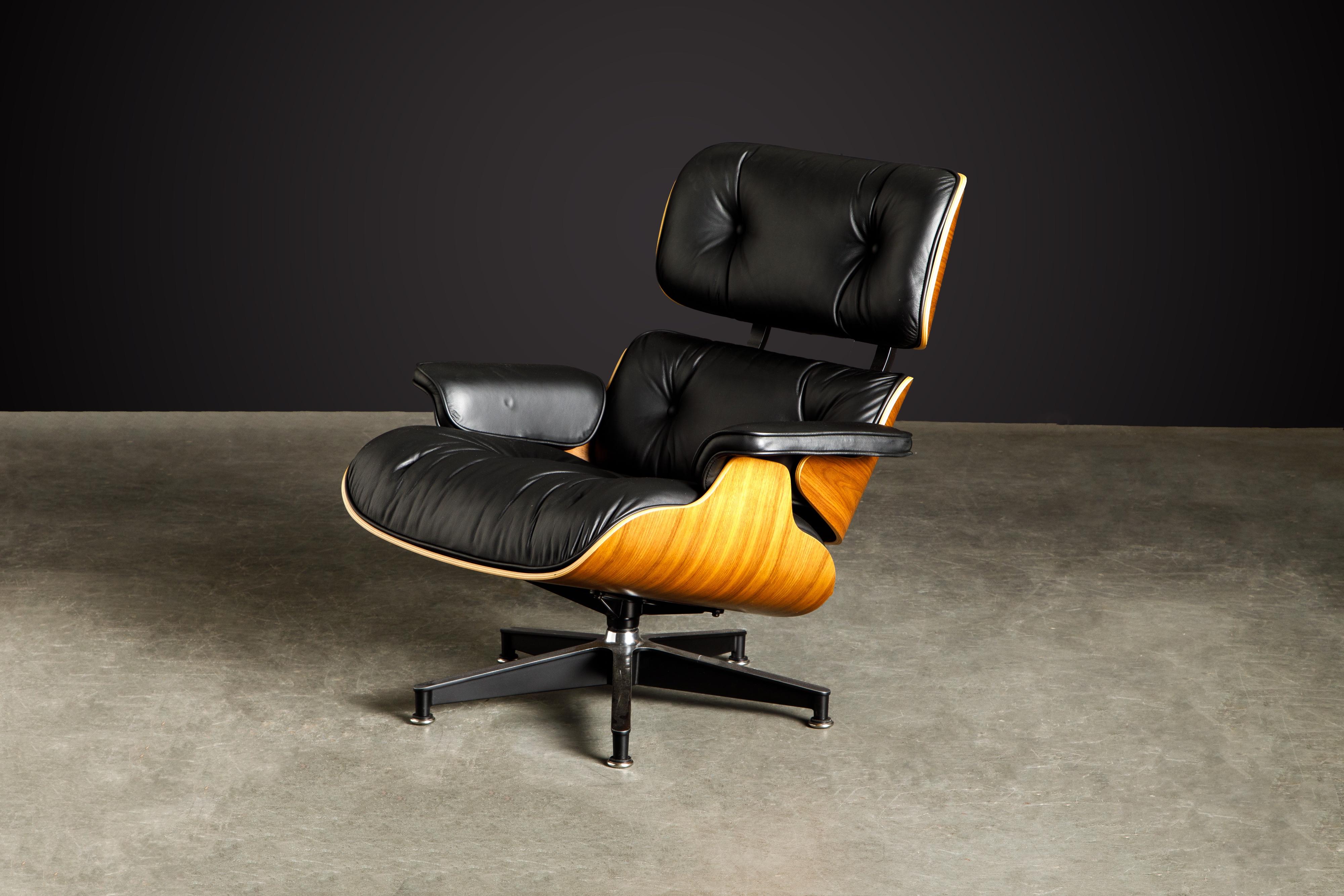 Never-Used Charles Eames Lounge Chair and Ottoman for Herman Miller, c. 1984 11
