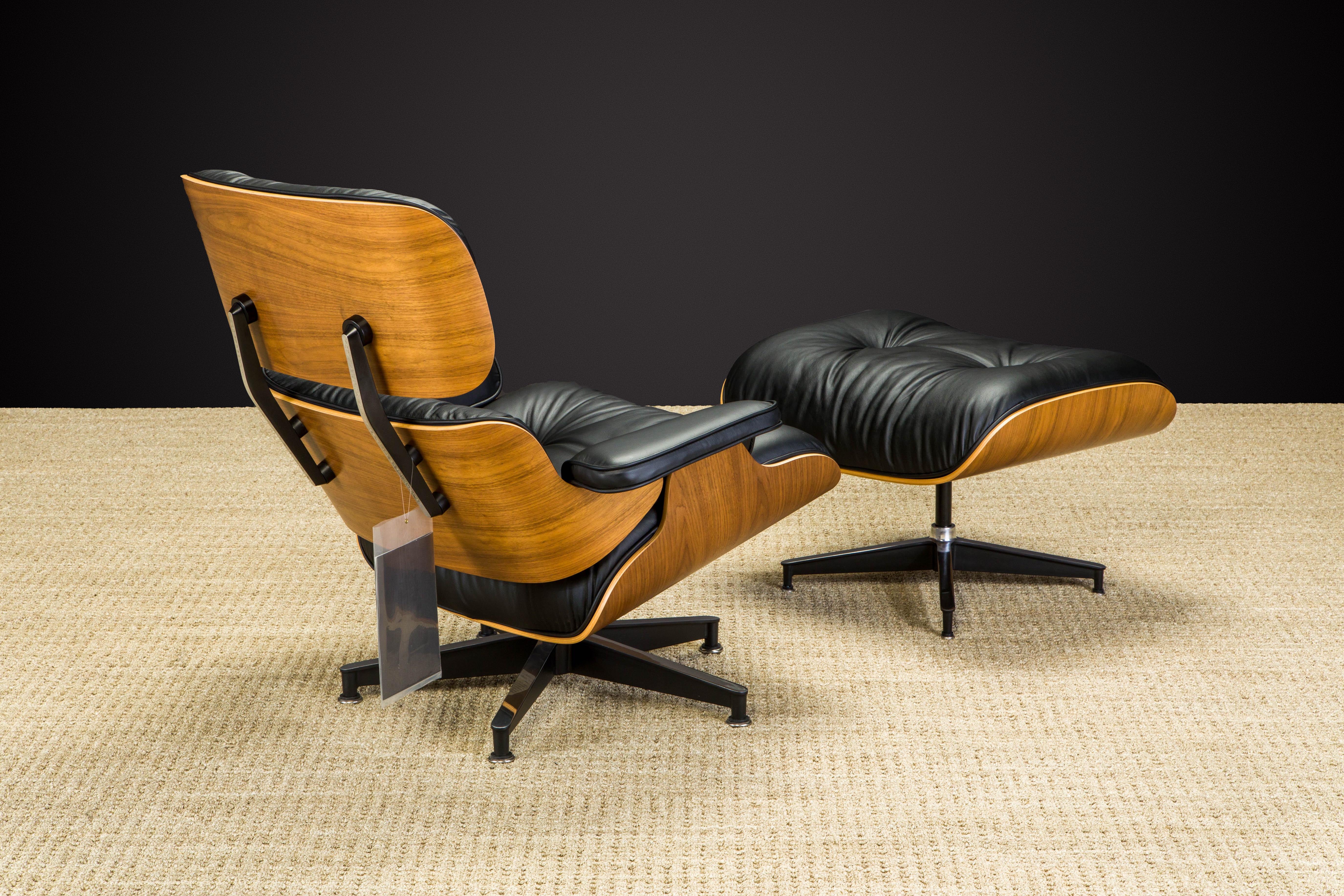 Late 20th Century Never-Used Charles Eames Lounge Chair and Ottoman for Herman Miller, c. 1984