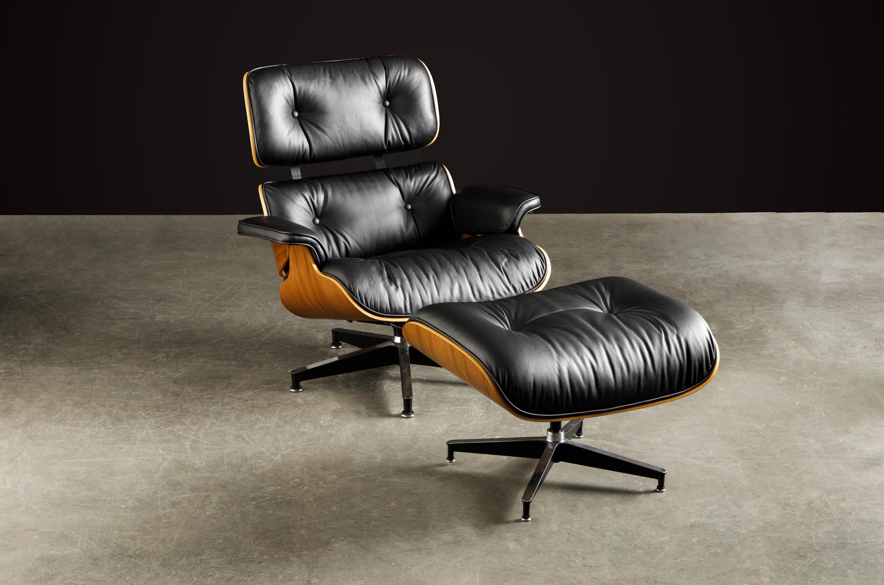 Never-Used Charles Eames Lounge Chair and Ottoman for Herman Miller, c. 1984 2