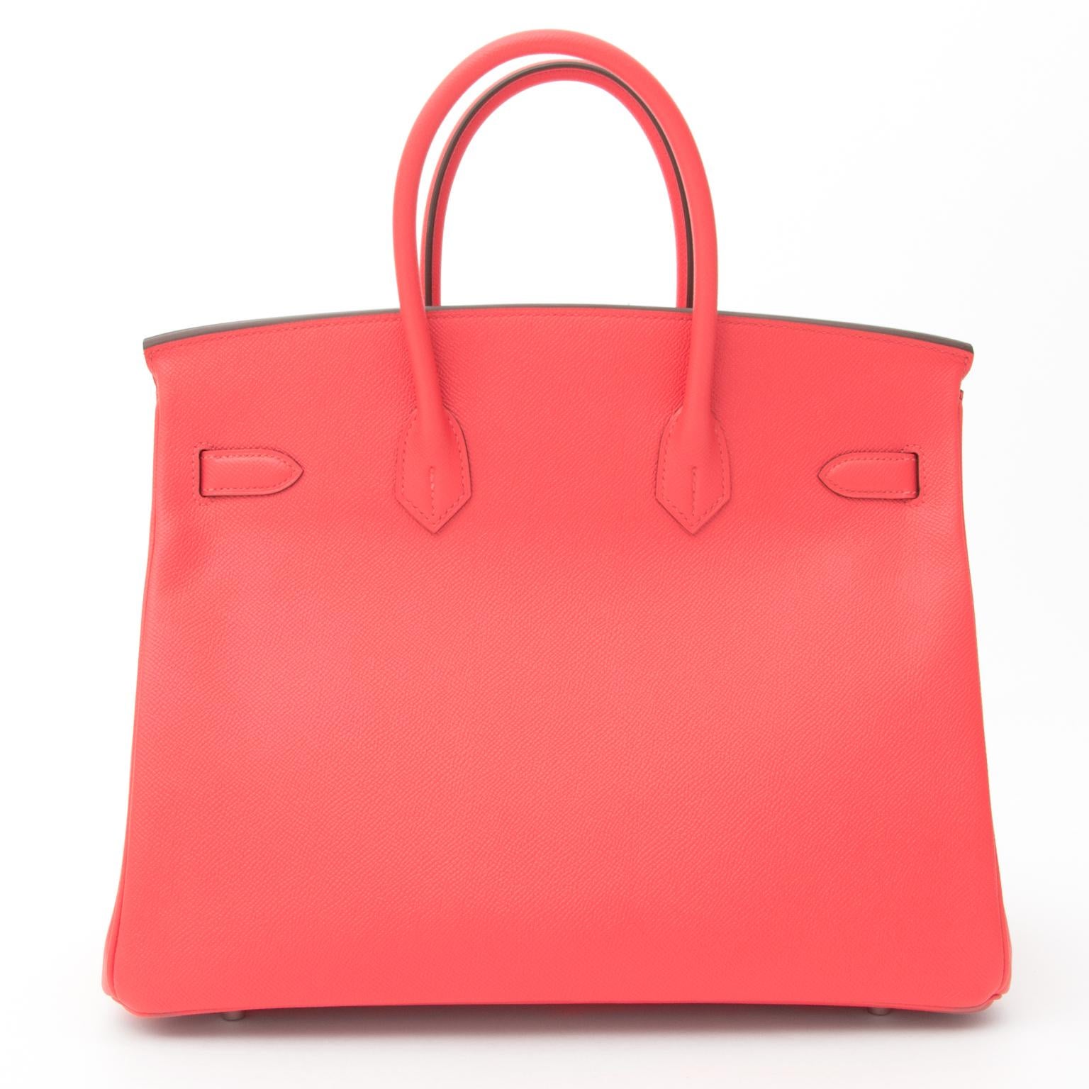 *Never Used* Hermès Birkin 35 Epsom Rose Jaipur PHW Neuf à Antwerp, BE