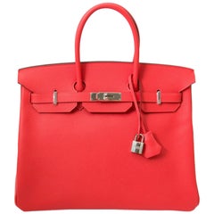 *Never Used* Hermès Birkin 35 Epsom Rose Jaipur PHW