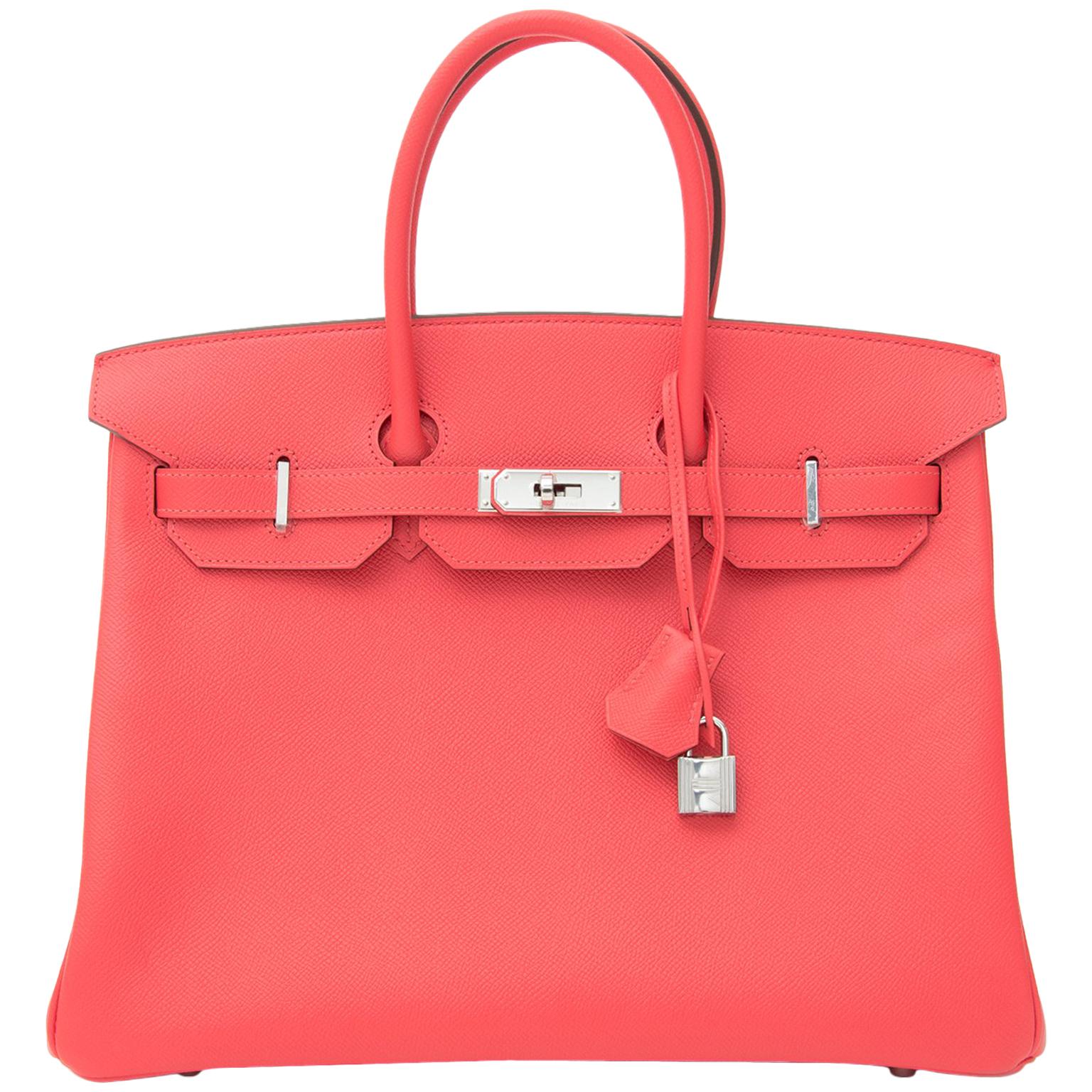 *Never Used* Hermès Birkin 35 Epsom Rose Jaipur PHW