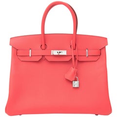*Never Used* Hermès Birkin 35 Epsom Rose Jaipur PHW