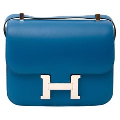 Never Used Hermes Constance III 24 Bleu Izmir Veau Tadelakt PHW