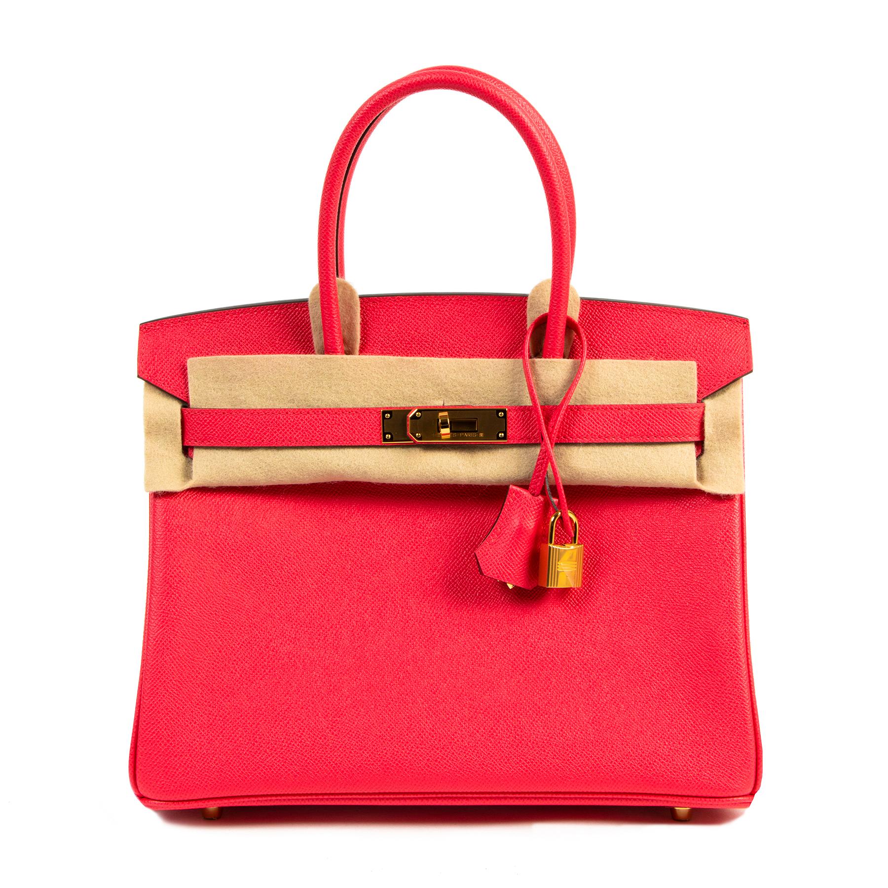 Women's or Men's Never Used Hermes Rose Extreme Epsom Birkin 30 GHW