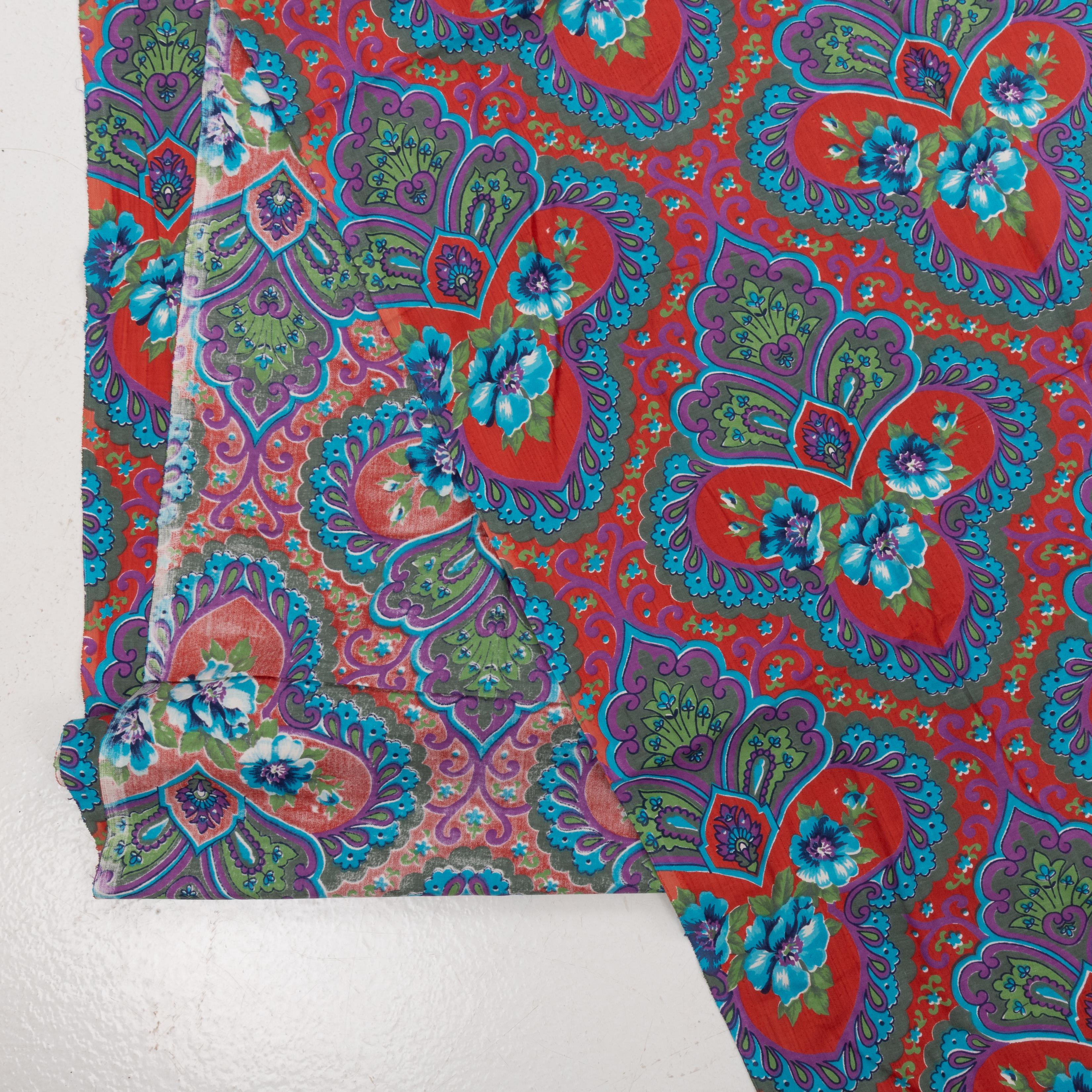 Never Used Roller Printed Cotton Panel, Made for Central Asian Markets  Mid 20th In Excellent Condition For Sale In Istanbul, TR