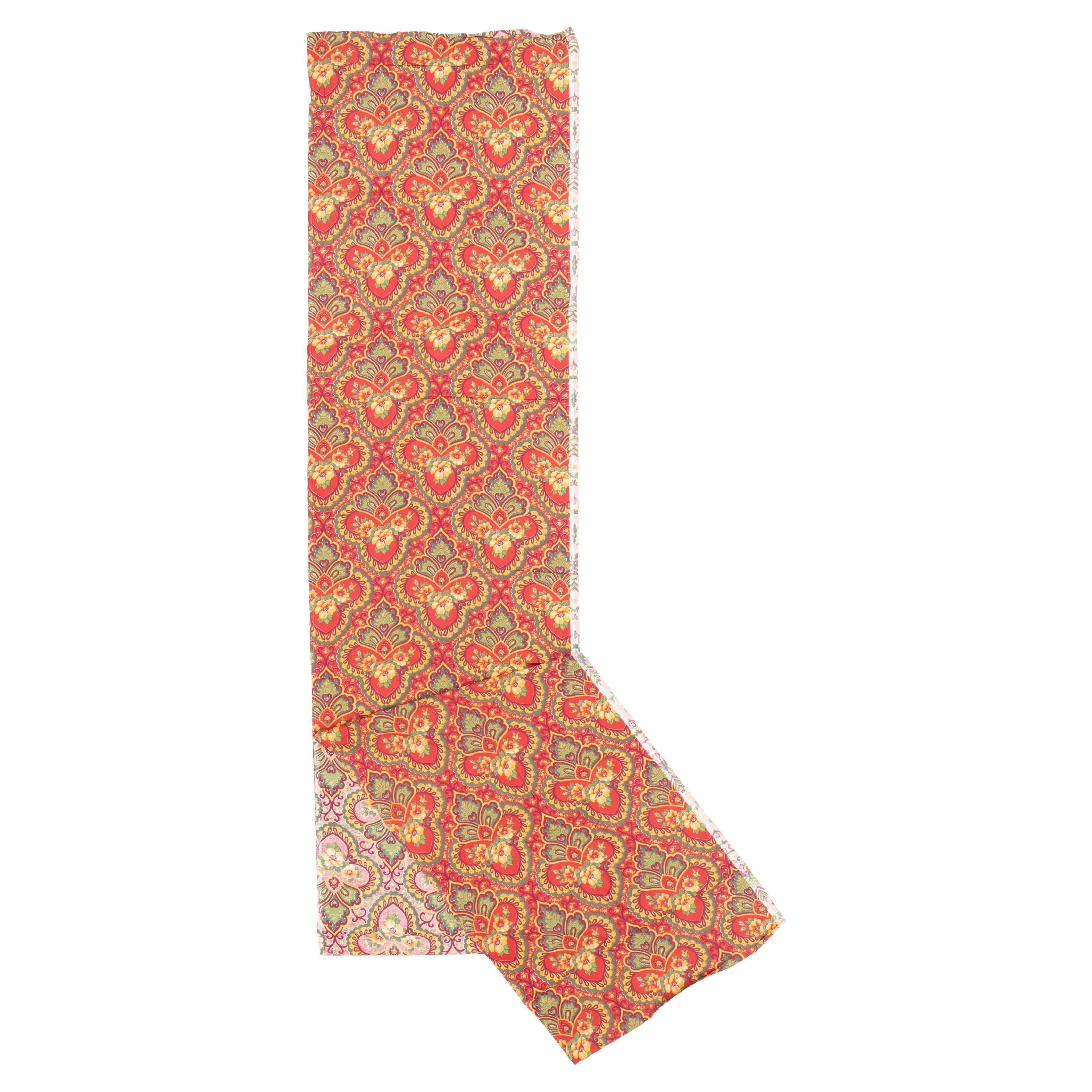 Never Used Roller Printed Cotton Panel, Made for Central Asian Markets  Mid 20th For Sale