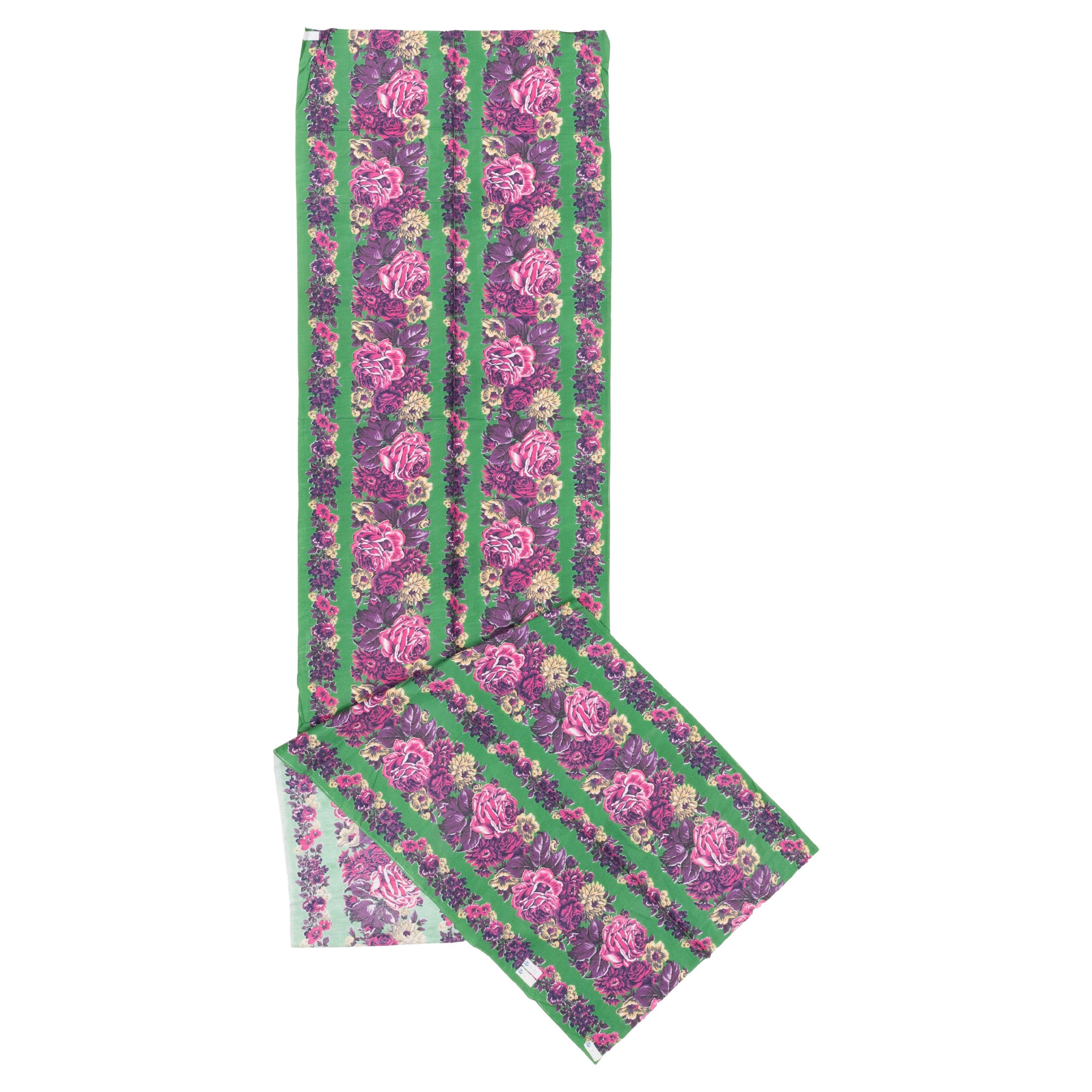 Never Used Roller Printed Cotton Panel, Made for Central Asian Markets  Mid 20th