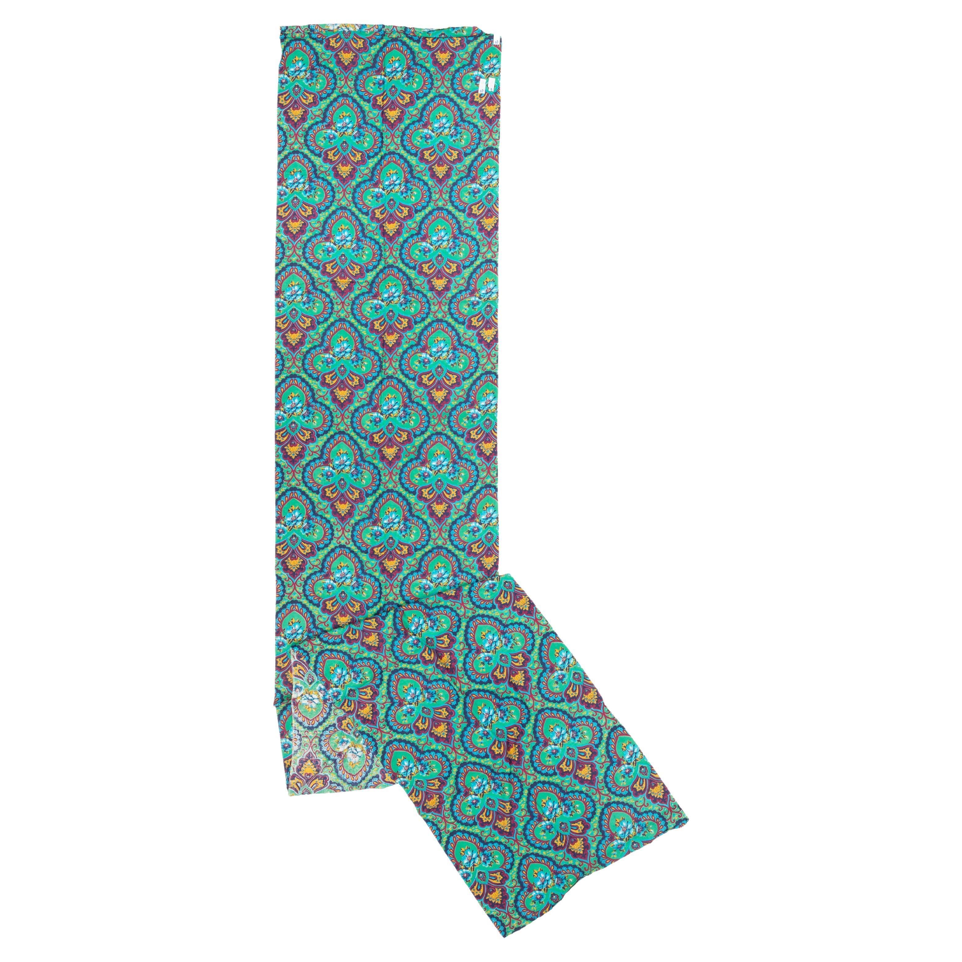 Never Used Roller Printed Cotton Panel, Made for Central Asian Markets  Mid 20th