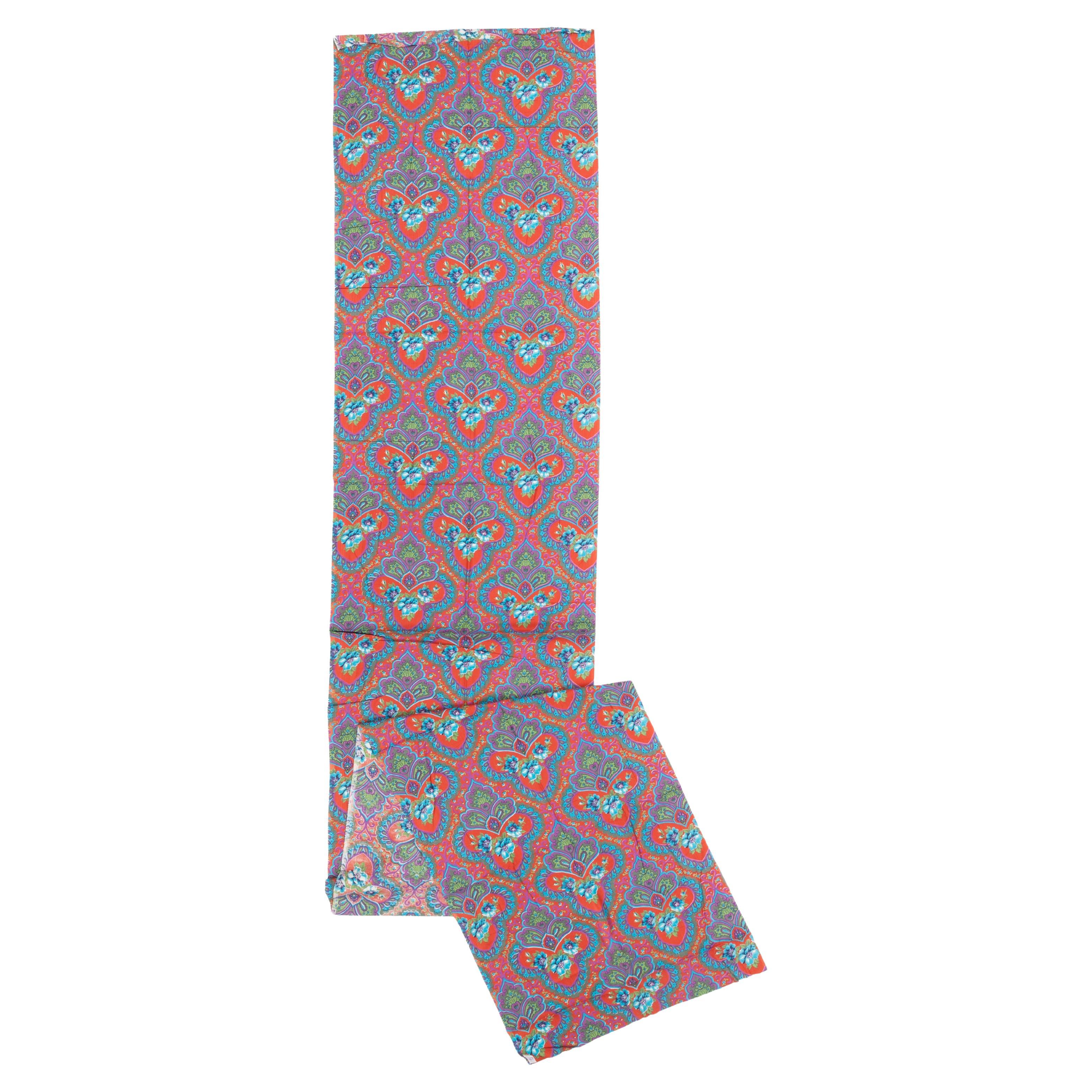 Never Used Roller Printed Cotton Panel, Made for Central Asian Markets  Mid 20th For Sale