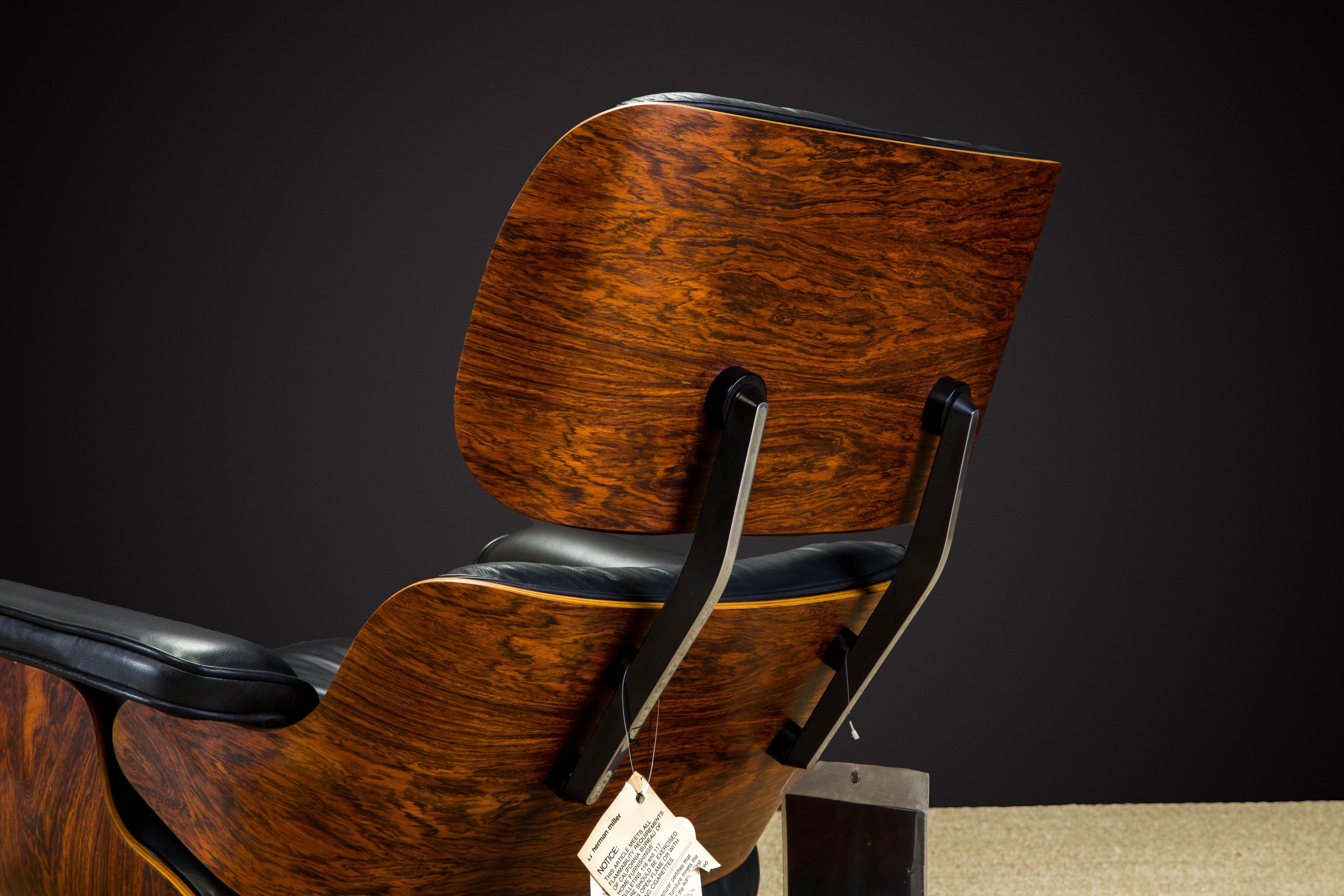 Never-Used Rosewood Eames #670 Lounge Chair for Herman Miller, c 1979, Signed 8