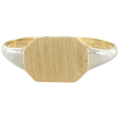 Never Worn French Art Deco 3 Golds Woman Signet Ring