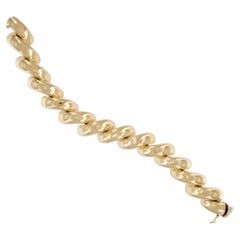 Never Worn Vintage 18 Karat Yellow Gold Italian San Marco Macoroni Bracelet