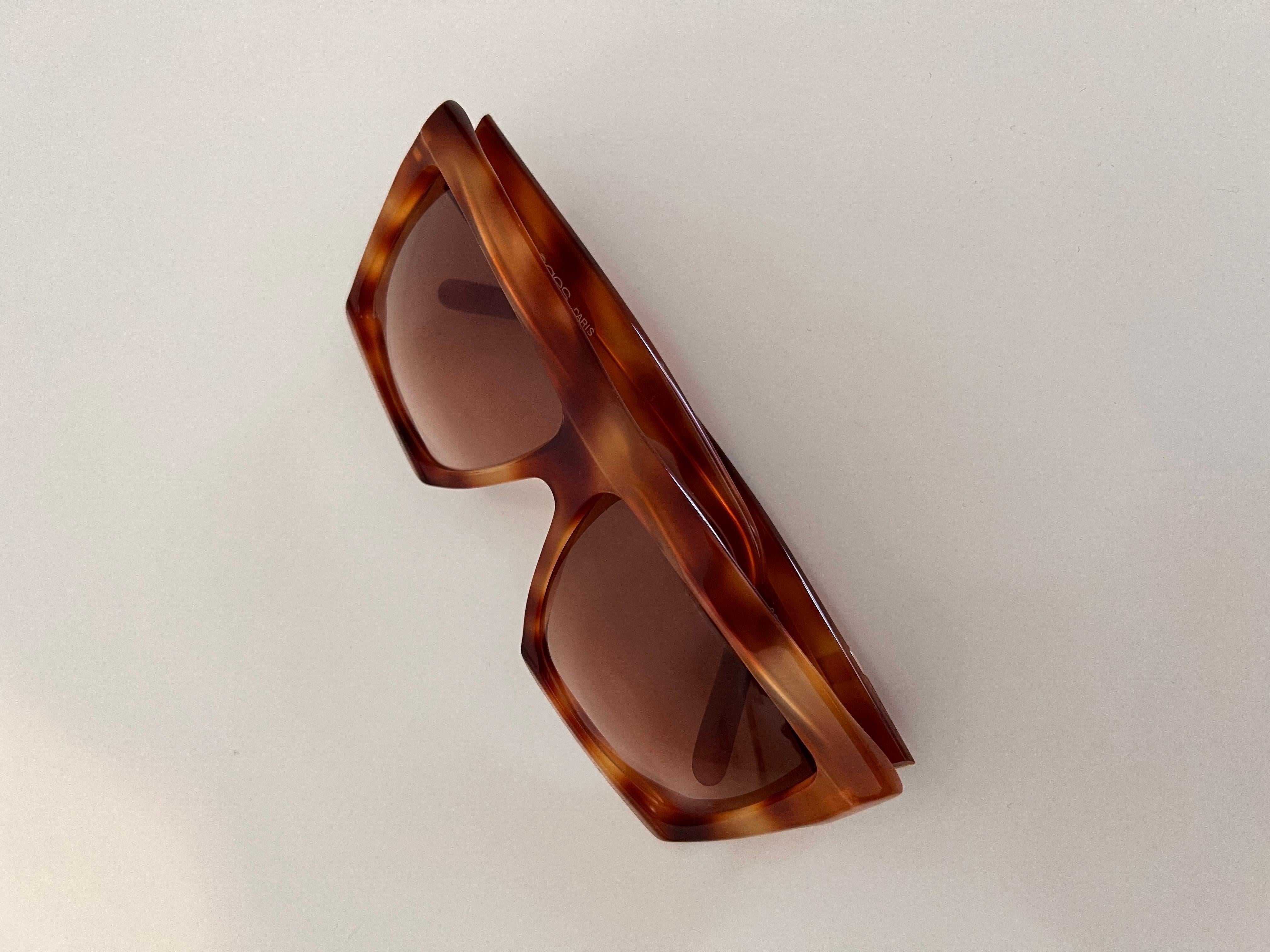 Never worn vintage 1980’s Andre Courrèges tortoiseshell pattern sunglasses  7