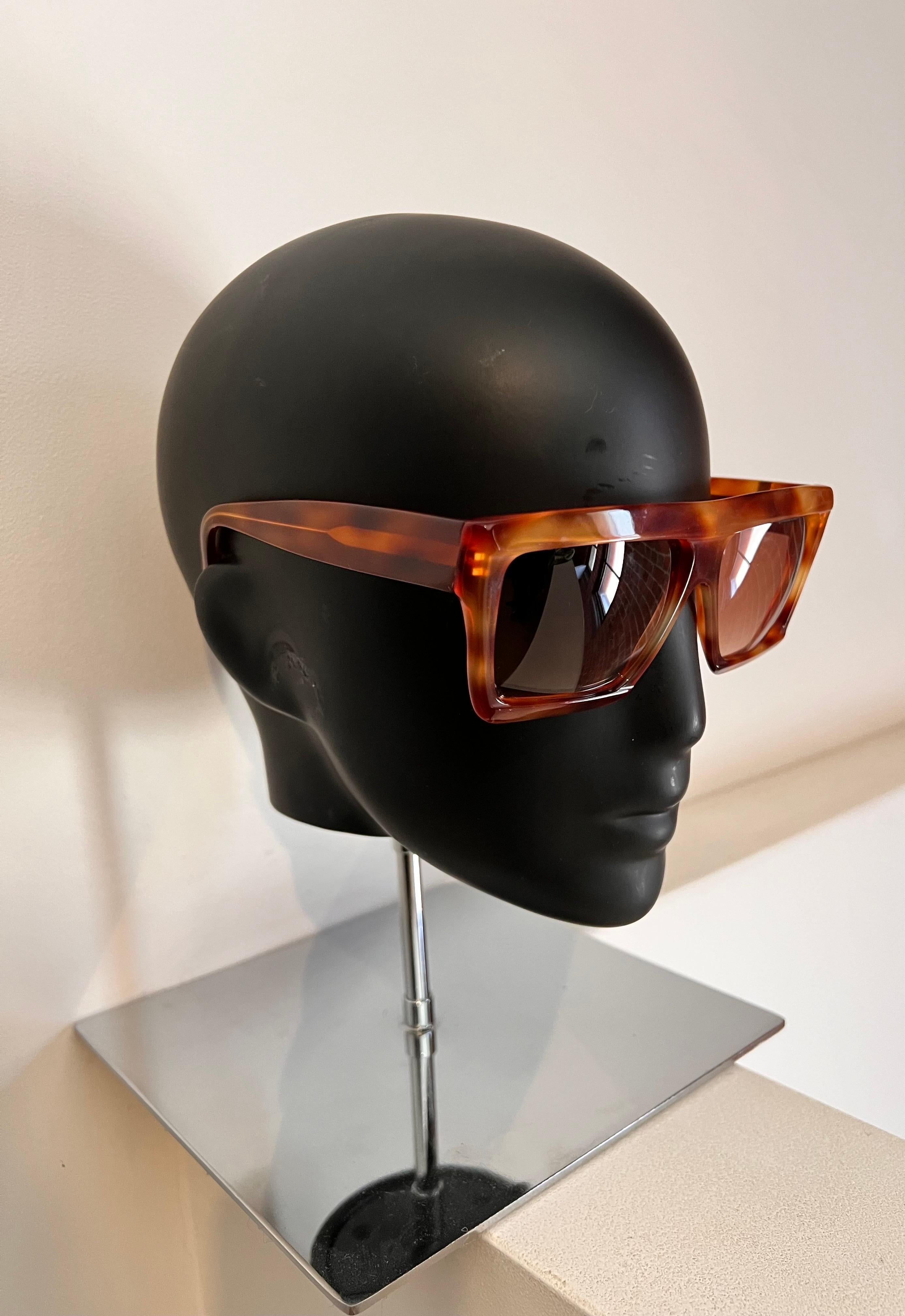 Never worn vintage 1980’s Andre Courrèges tortoiseshell pattern sunglasses  In Excellent Condition In COLLINGWOOD, AU