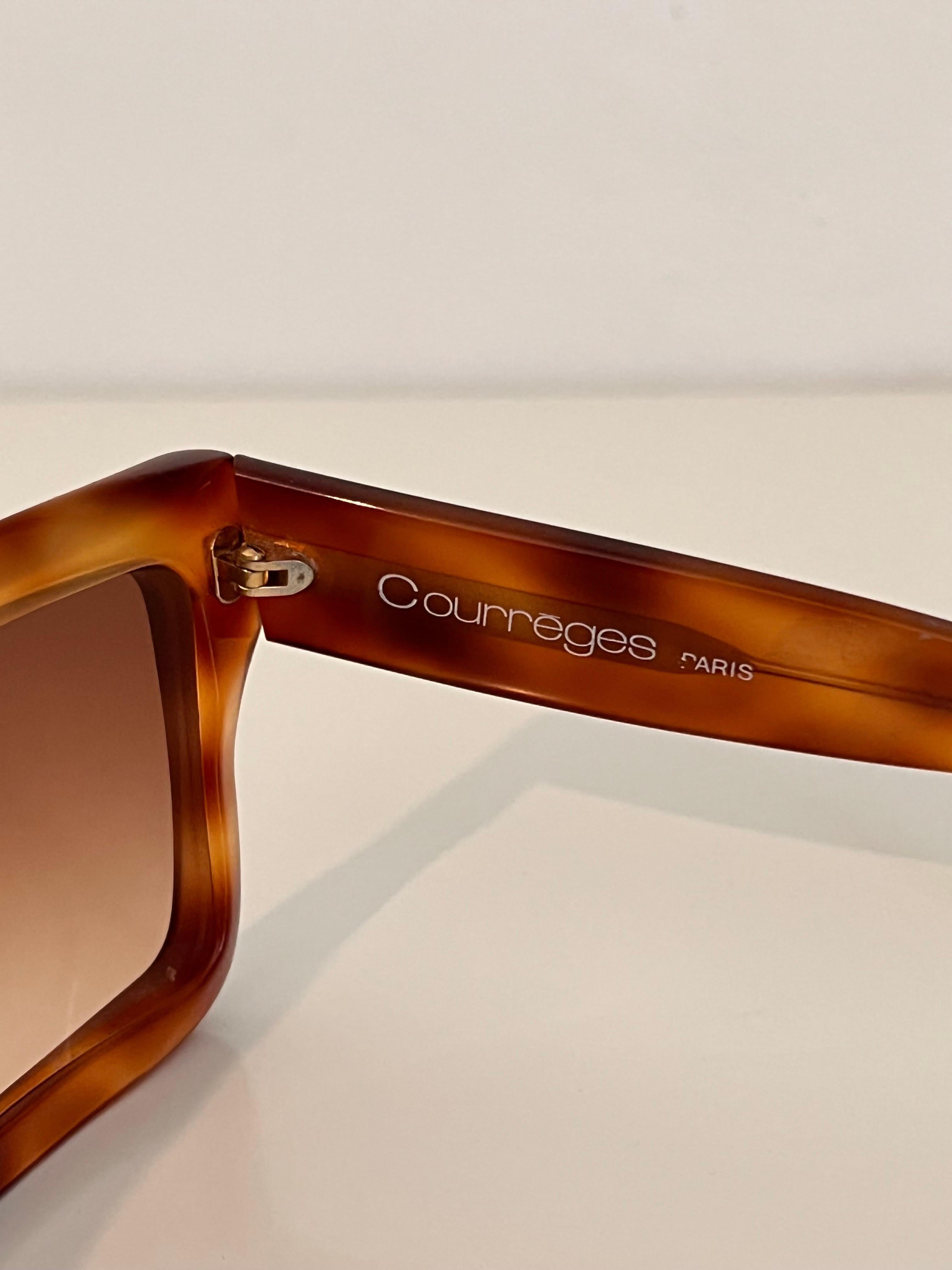 Never worn vintage 1980’s Andre Courrèges tortoiseshell pattern sunglasses  4