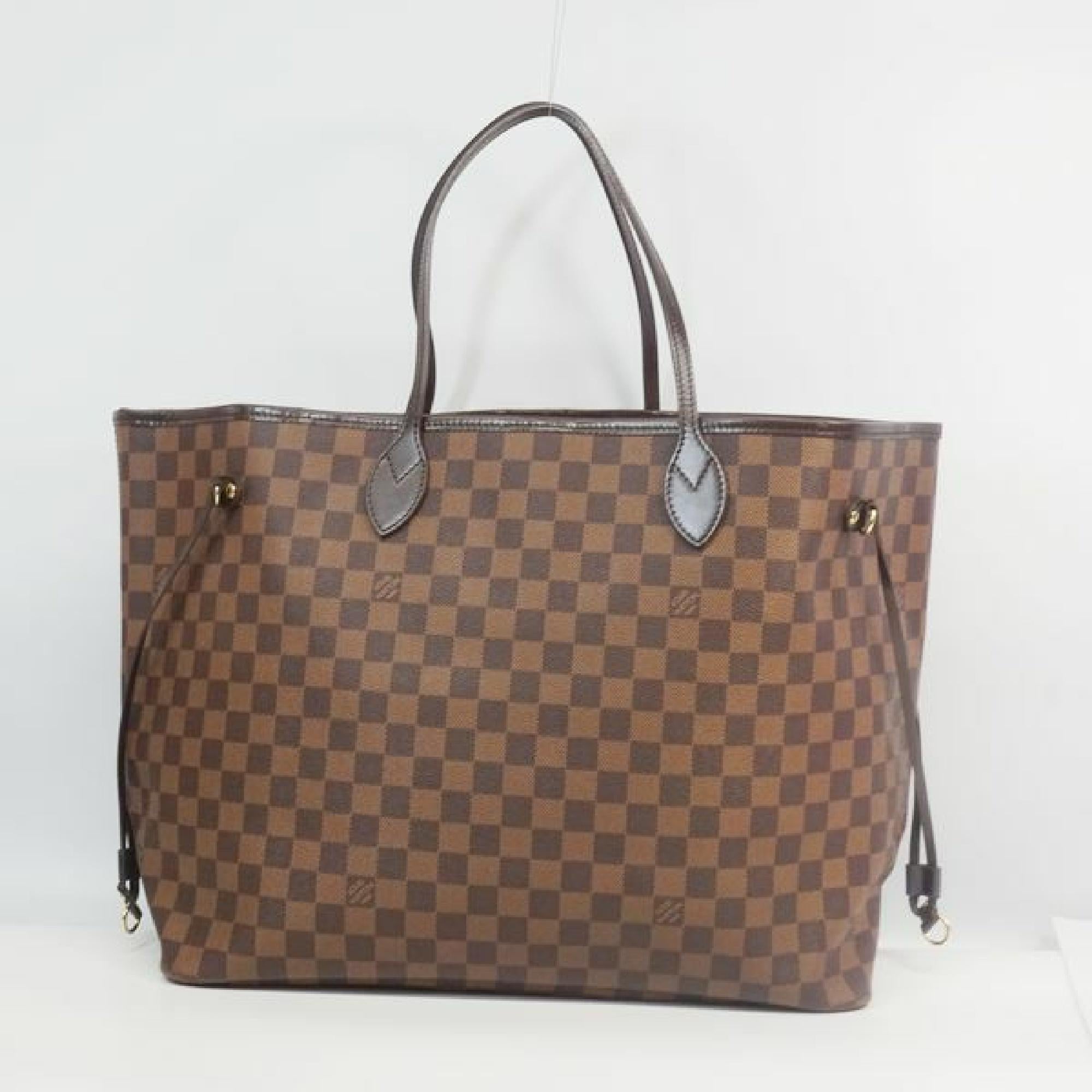 Brown NeverfullGM  Womens  tote bag N51106  Damier ebene