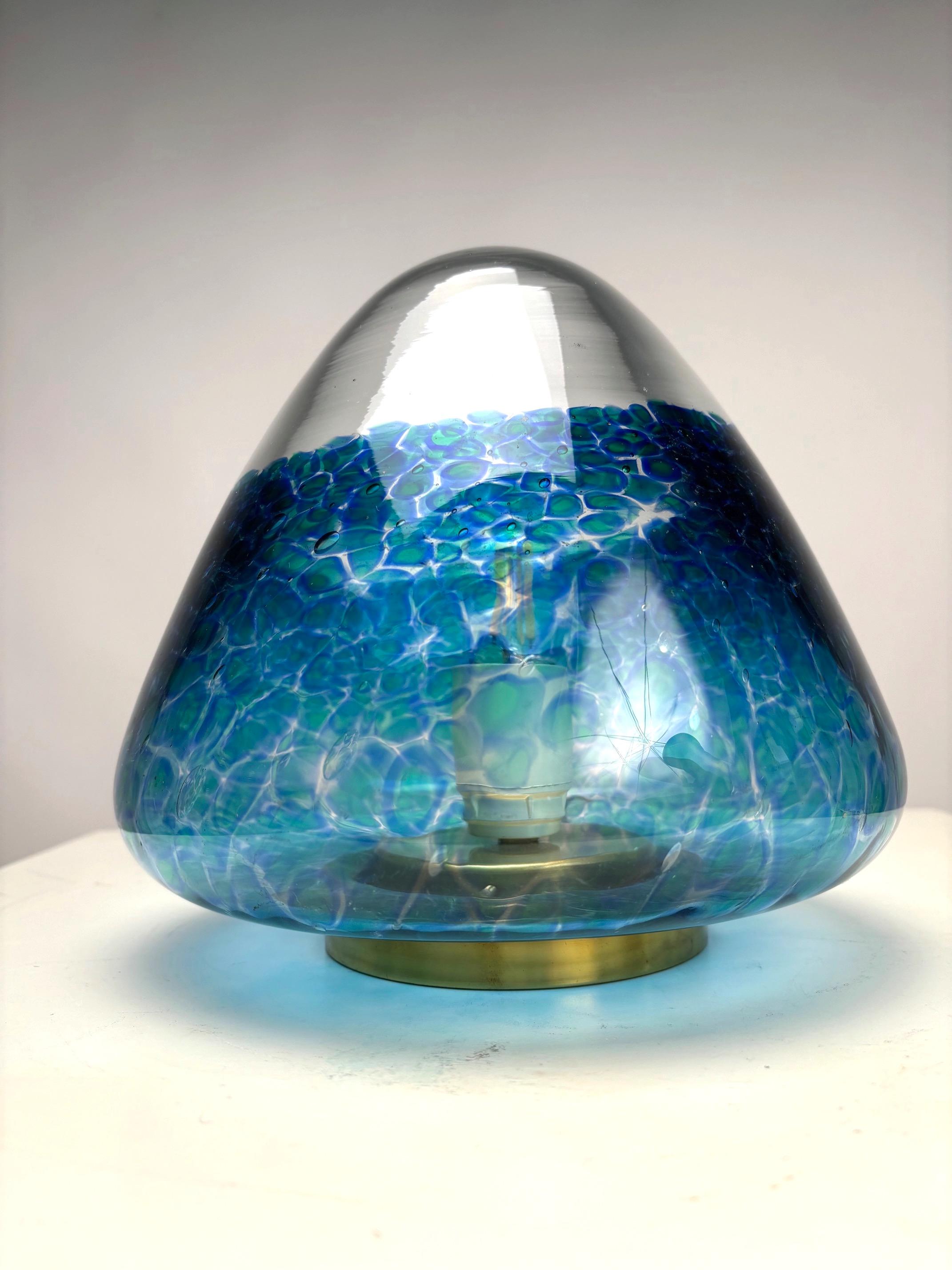 Organique Lampes de table en verre de Murano, Gae Aulenti, Italie, 1970 Ensemble de 2 lampes en vente