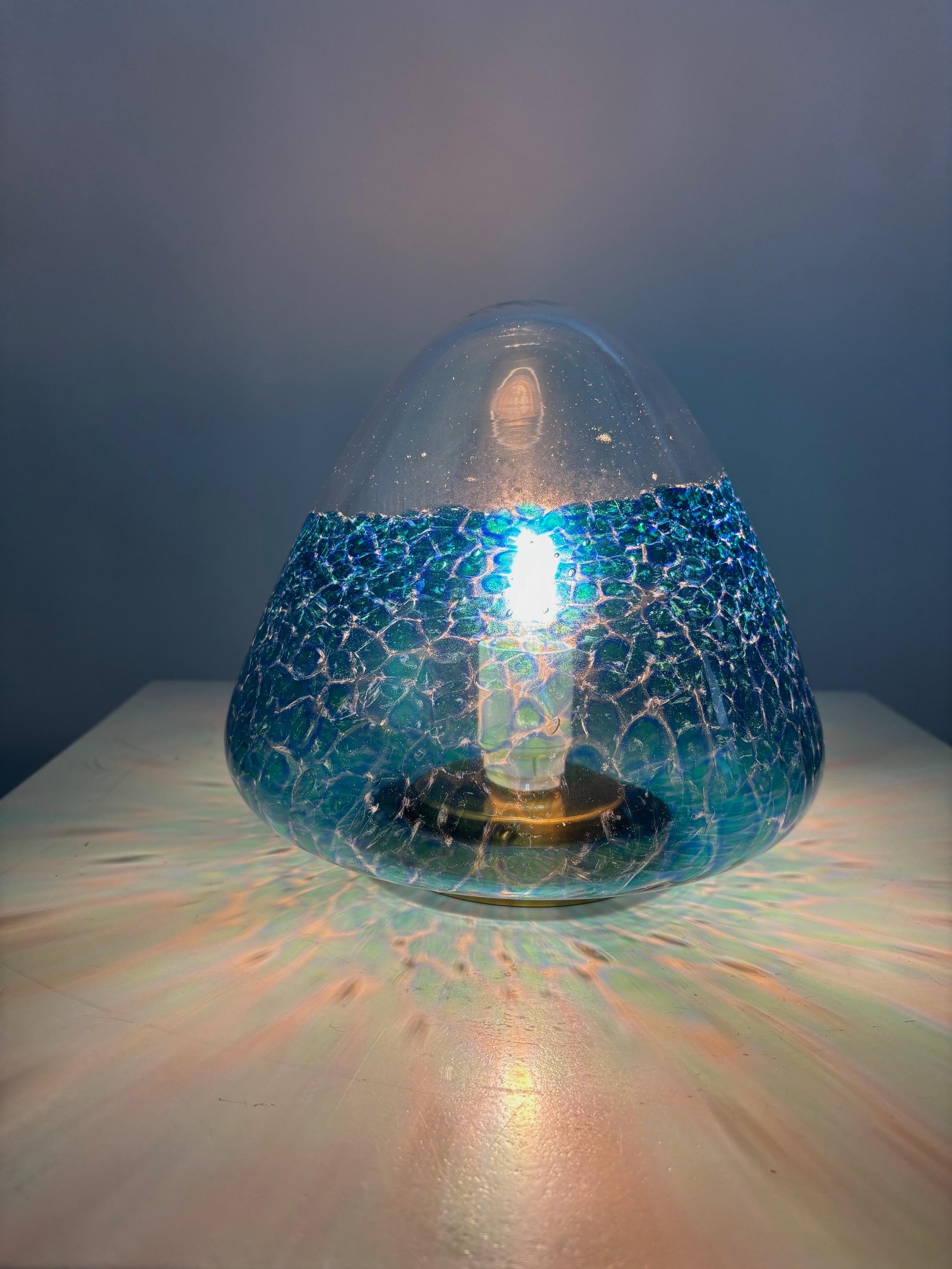 italien Lampes de table en verre de Murano, Gae Aulenti, Italie, 1970 Ensemble de 2 lampes en vente