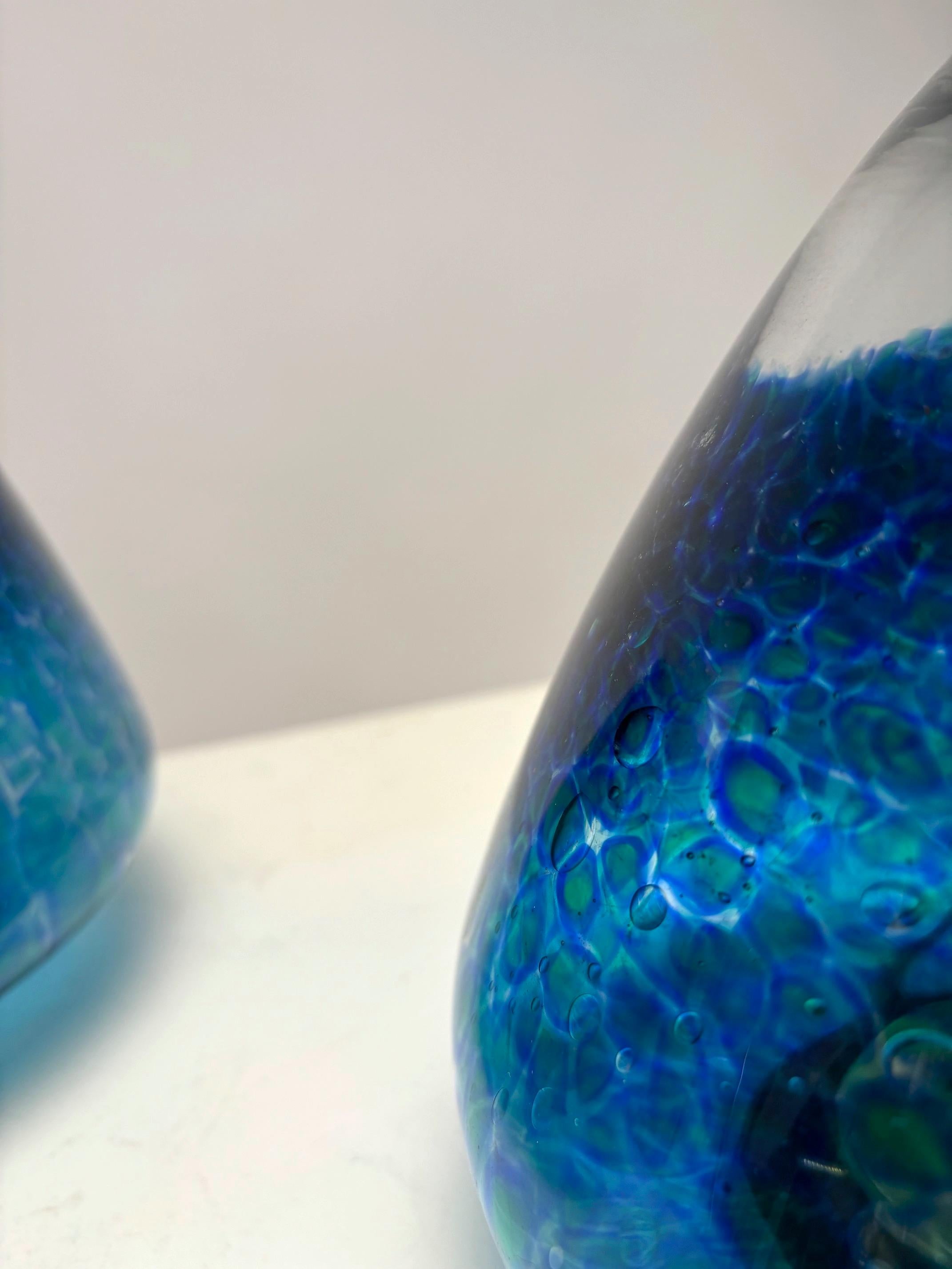 Fin du 20e siècle Lampes de table en verre de Murano, Gae Aulenti, Italie, 1970 Ensemble de 2 lampes en vente