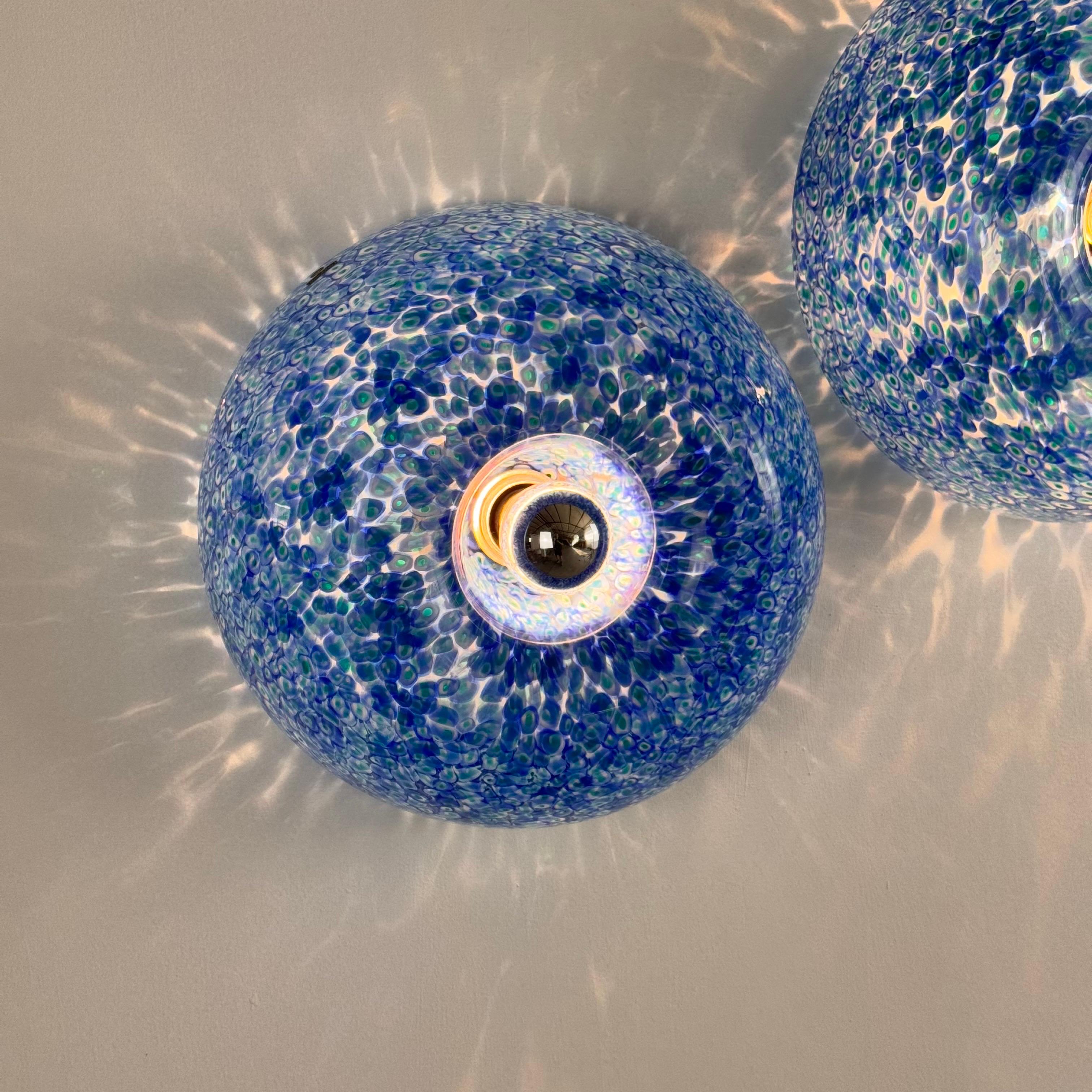 Hand-Crafted ‘Neverrino’ Murano Glass Wall or Ceiling Light by Gae Aulenti for Vistosi, 1970s For Sale