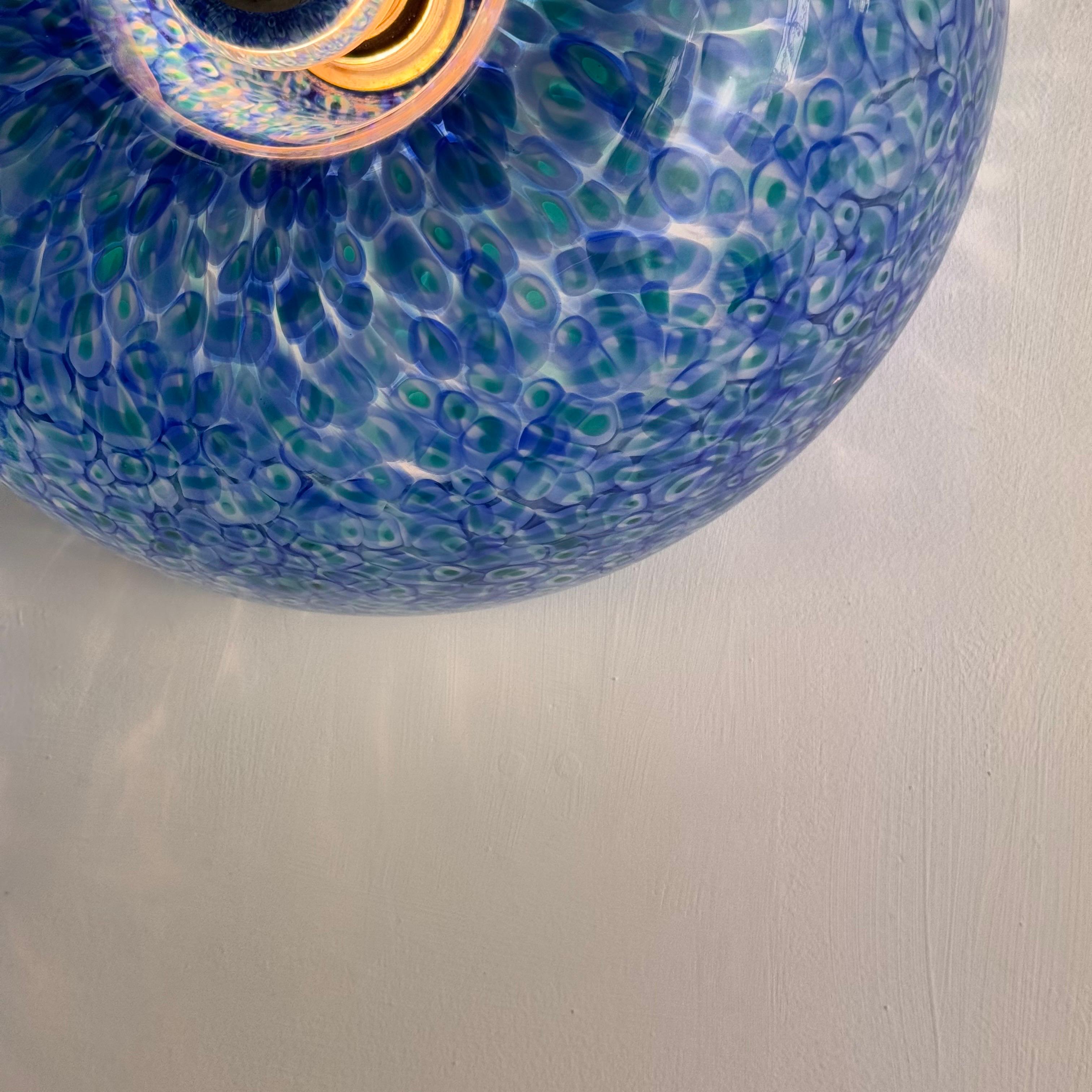 Metal ‘Neverrino’ Murano Glass Wall or Ceiling Light by Gae Aulenti for Vistosi, 1970s For Sale
