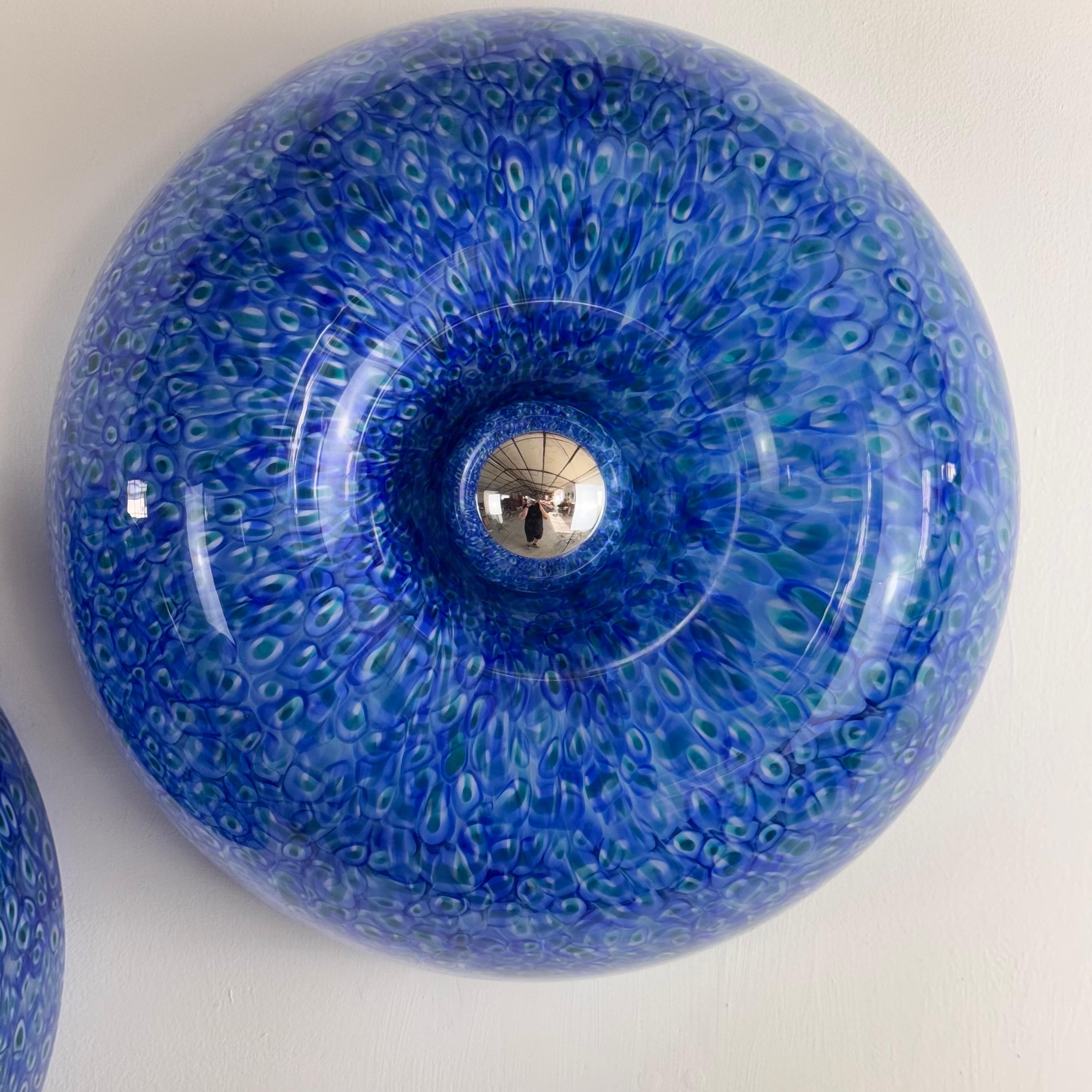 ‘Neverrino’ Murano Glass Wall or Ceiling Light by Gae Aulenti for Vistosi, 1970s For Sale 1
