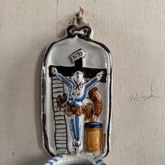 Nevers Faience Holy Water Font, Late 18th – Early 19th Century