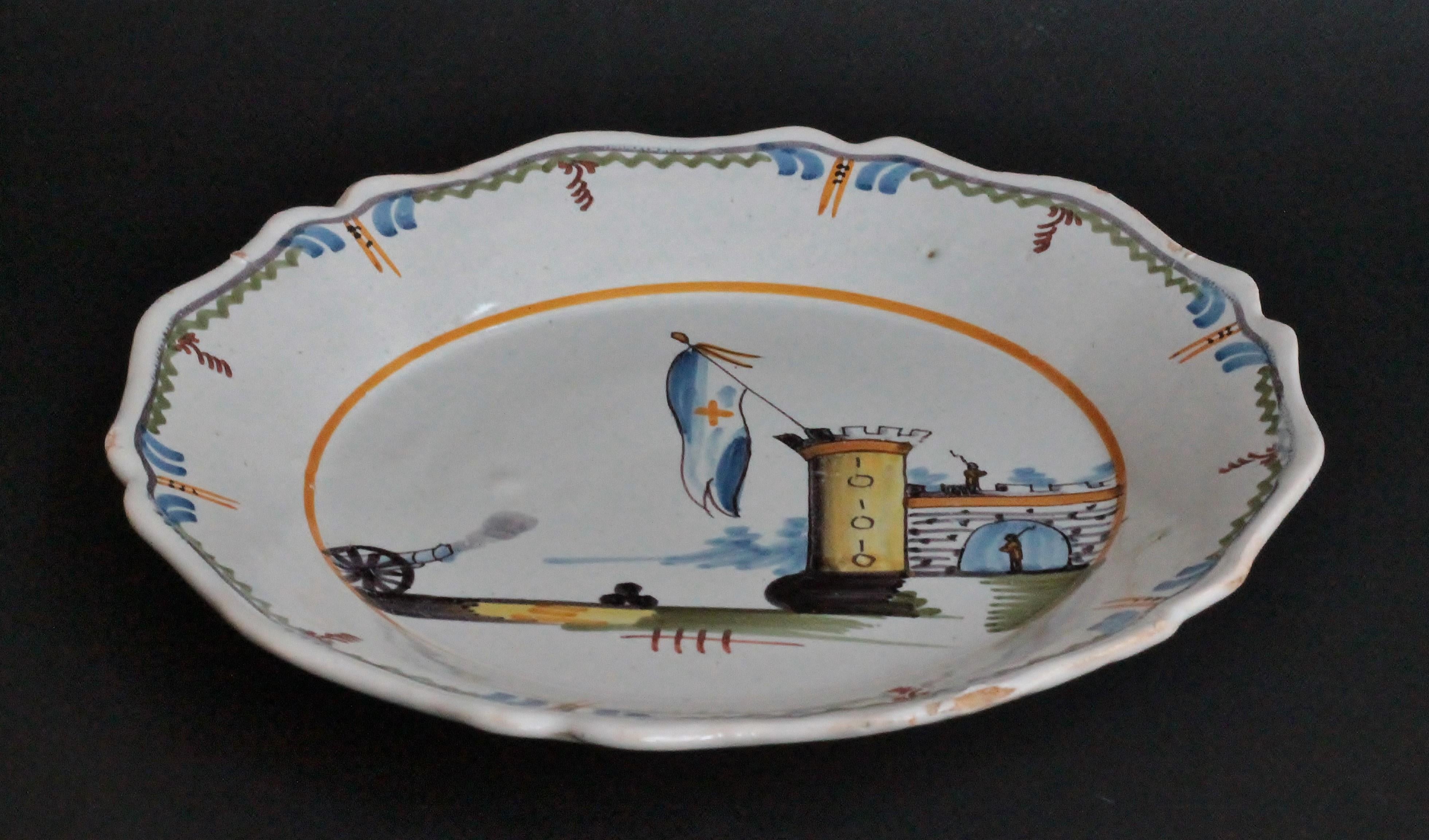 Late 18th Century Nevers 'France' Faience Plate of Revolutionary Period, 18th Century For Sale