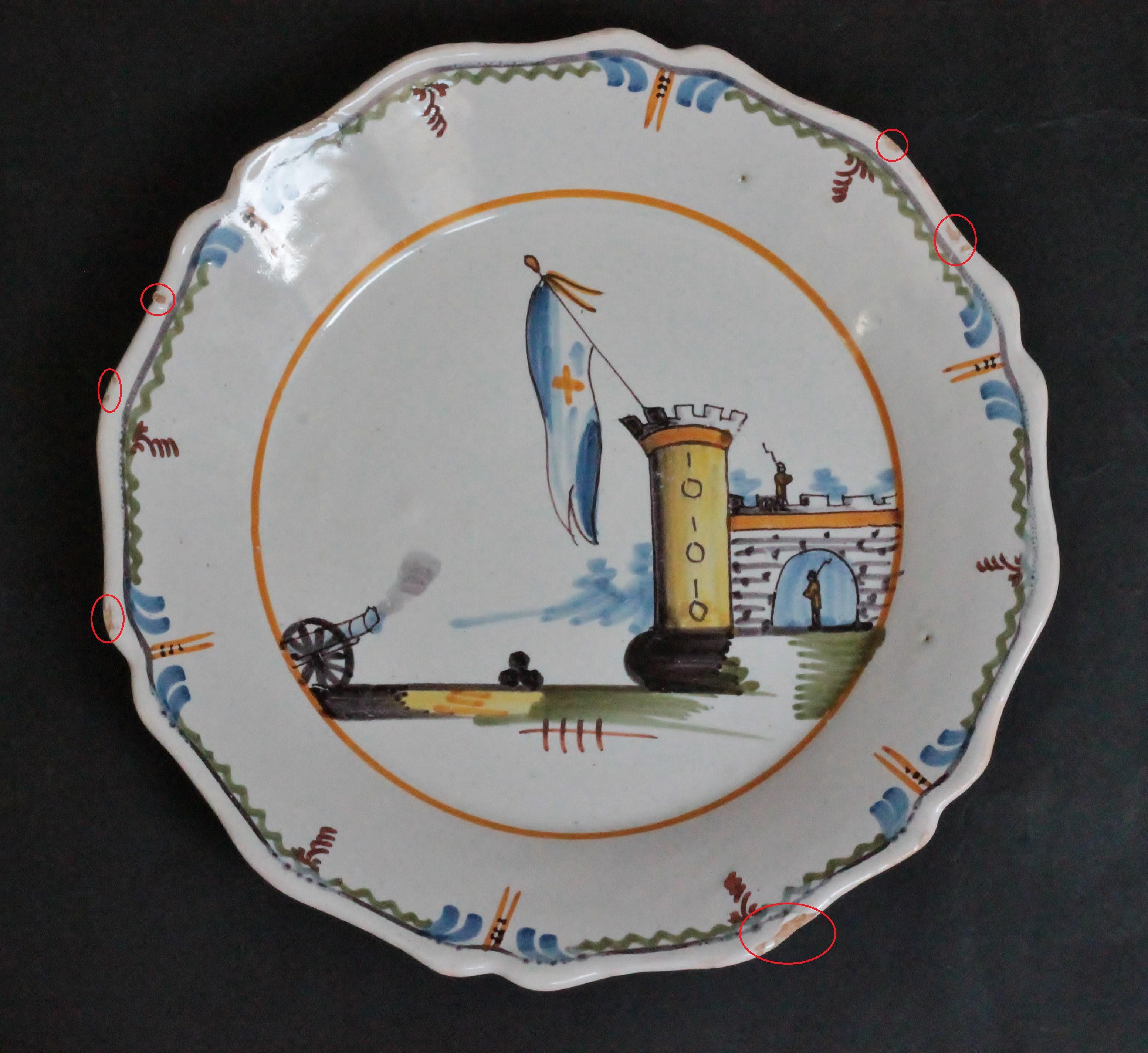 Nevers 'France' Faience Plate of Revolutionary Period, 18th Century For Sale 1