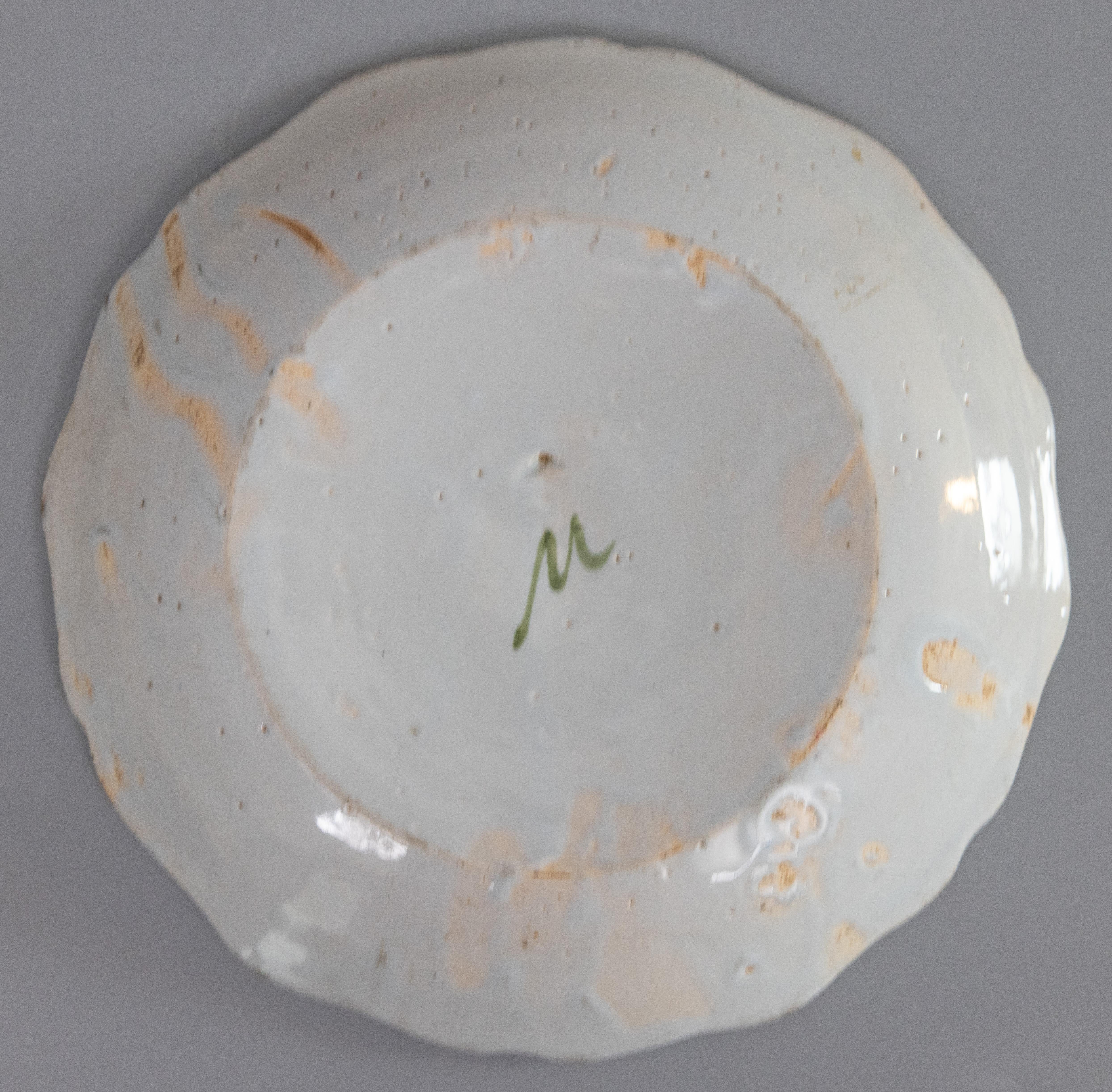 Fired Nevers Hunting Trophy 18th Century Polychrome Tin-Glazed Faïence Plate For Sale